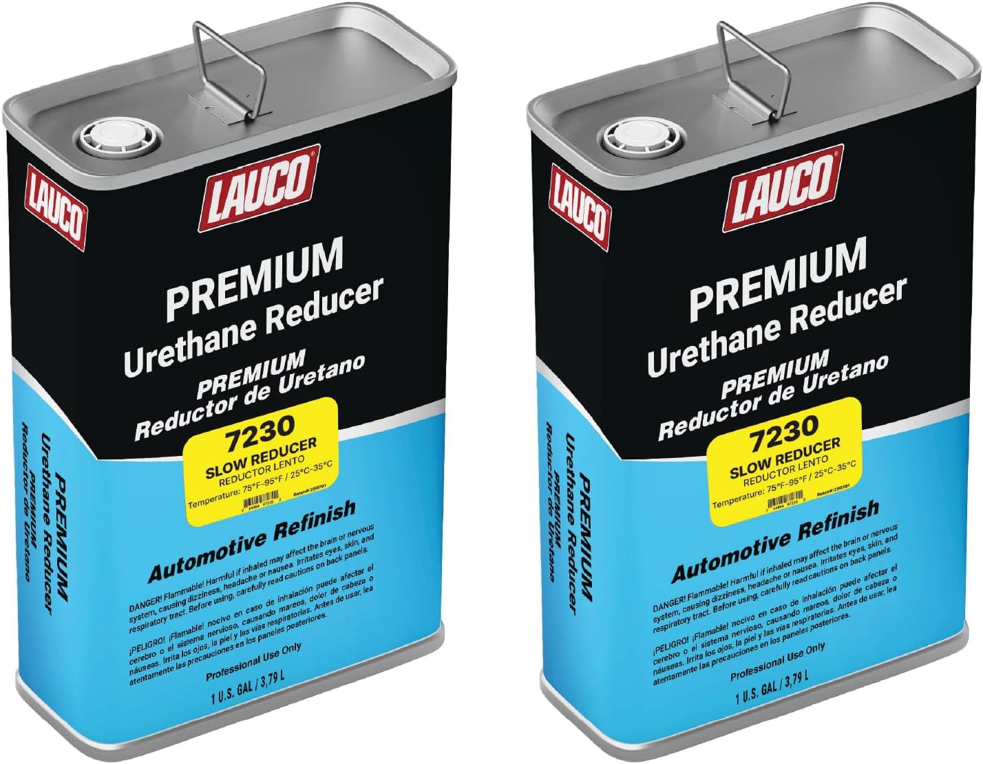 LAUCO Slow Urethane Grade Reducer (7230), 2 Gallons, 75°F - 95°F - For Automotive Paint and Industrial Paint Use - High Performance Automotive Grade