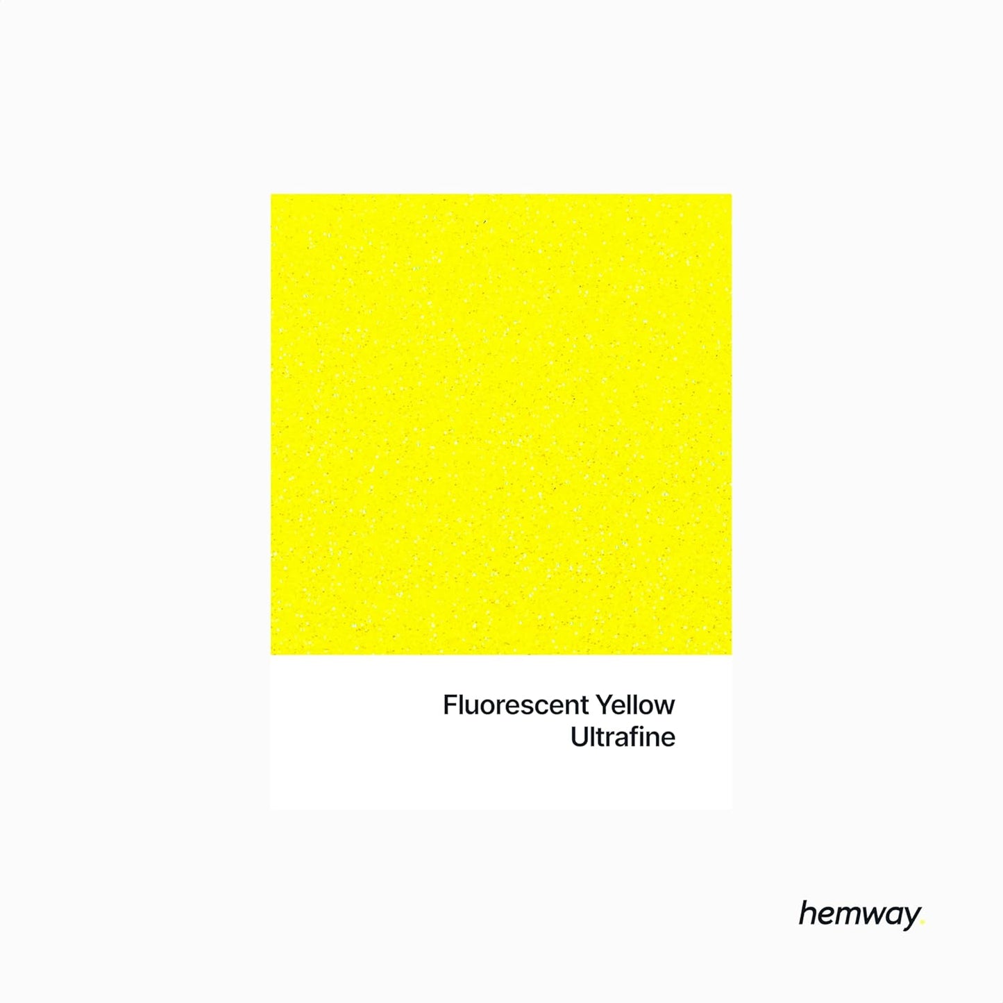 Hemway Polyurethane & Epoxy Resin Glitter 100g / 3.5oz Metallic Crystal Flake Additive for Flooring Jewelry Tumblers Glass Pigment - Ultrafine (1/128" 0.008" 0.2mm) - Fluorescent Yellow