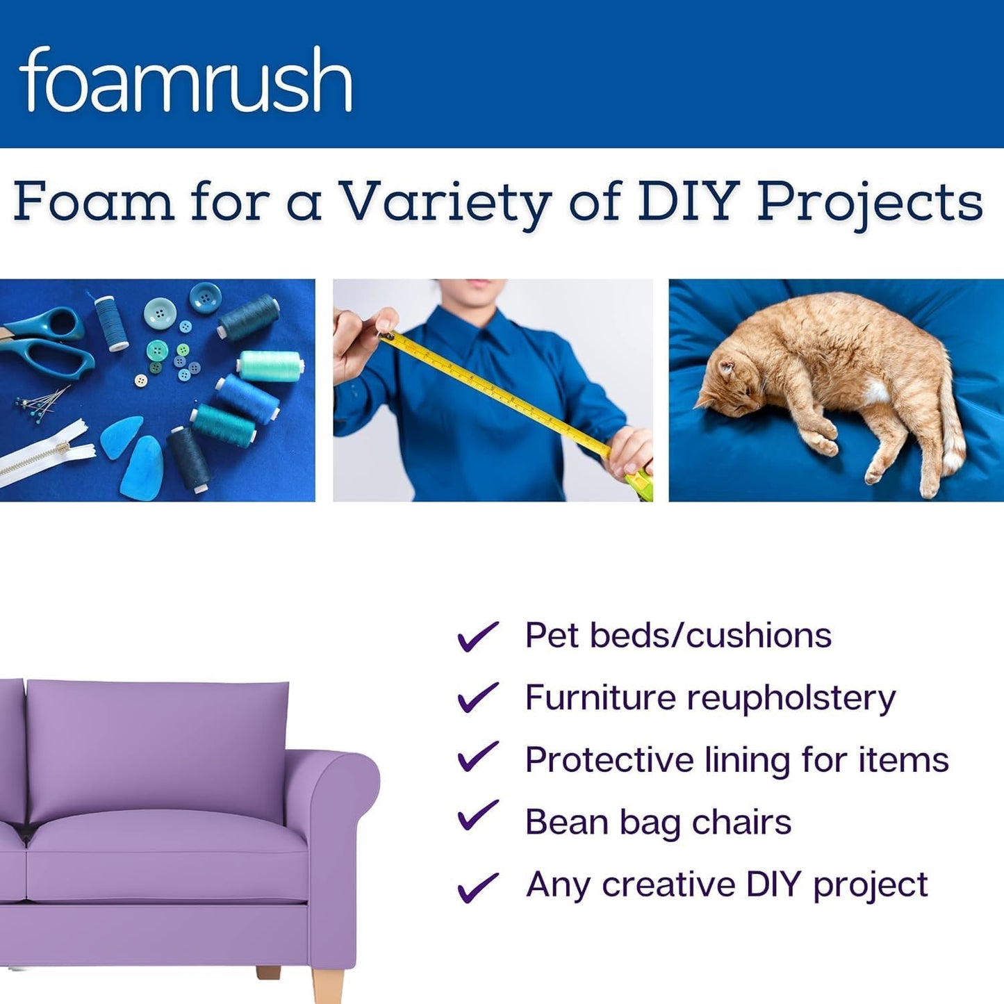 FoamRush 11" x 24" x 24" Charcoal High Density Upholstery Foam Cushion (Upholstery Sheet, Foam Padding, Seat Replacement, Chair Cushion Replacement, Square Foam, Wheelchair Seat Cushion) Made in USA