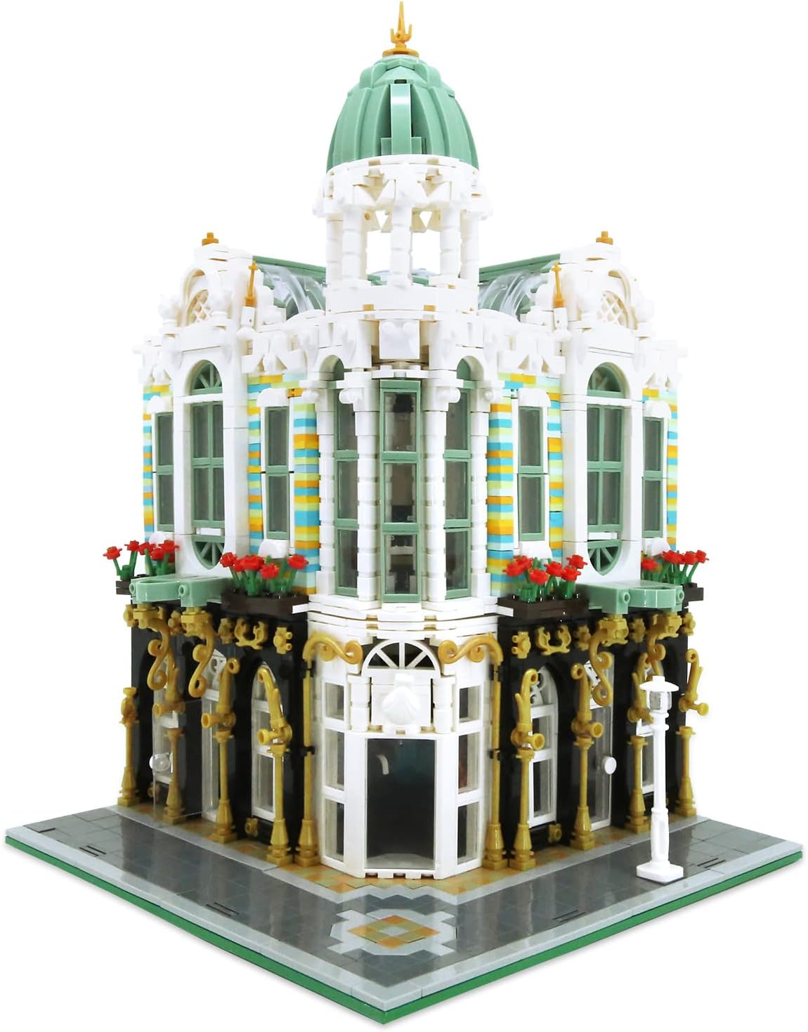 ZenithFlow Street View Building Blocks Kit, Gem Store Mini Blocks Construction Toys European Architecture Model House Store Building Set, Idea Gifts Home Decoration Collection for Adults 3115 PCS