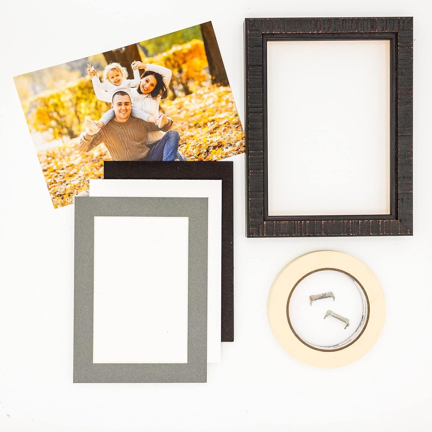 Pack of 25 Acid Free 8.5x11 Mats Bevel Cut for 7x9 Photos - Mid Grey Precut Matboards for Pictures, Photos, Framing - 4-ply Thickness