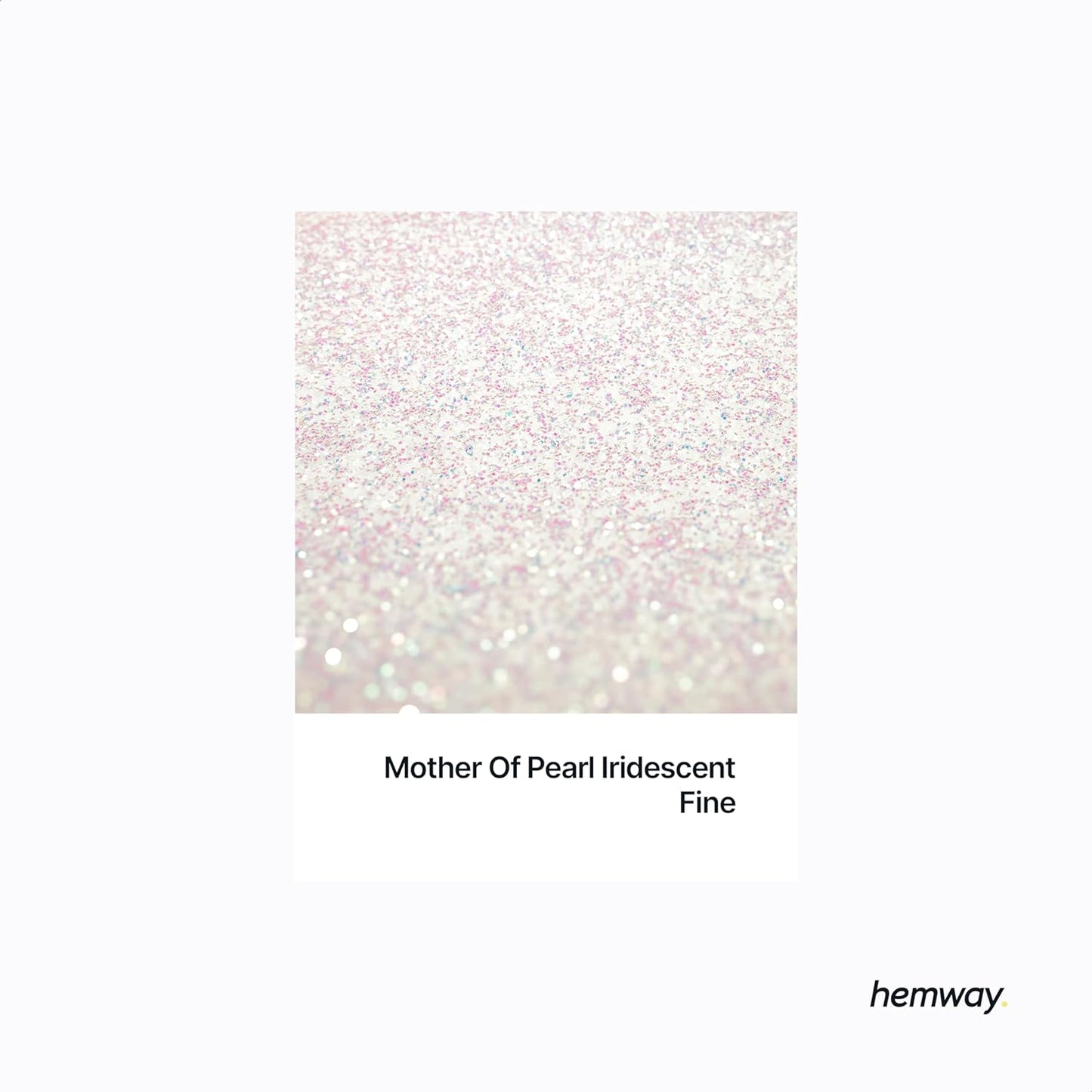 Hemway Craft Glitter Flakes for Arts and Crafts, Tumblers, Resin, Epoxy, Nail Art, Wax, Card Making and Decorations 100g / 3.5oz - Fine (1/64" 0.015" 0.4mm) - Mother of Pearl Iridescent