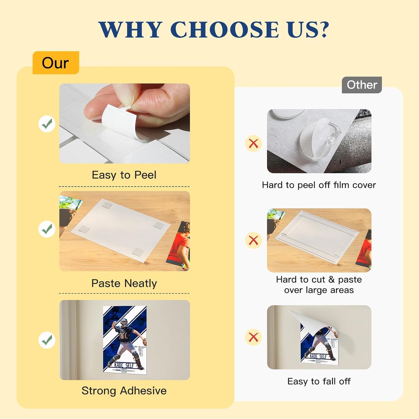 0.99'' Double Sided Sticky Tack, 75pcs Removable Mounting Putty, No Trace Adhesive Putty, TackPutty for Wall Hanging, Crafts, Posters, Picture Classroom Decoration Museum