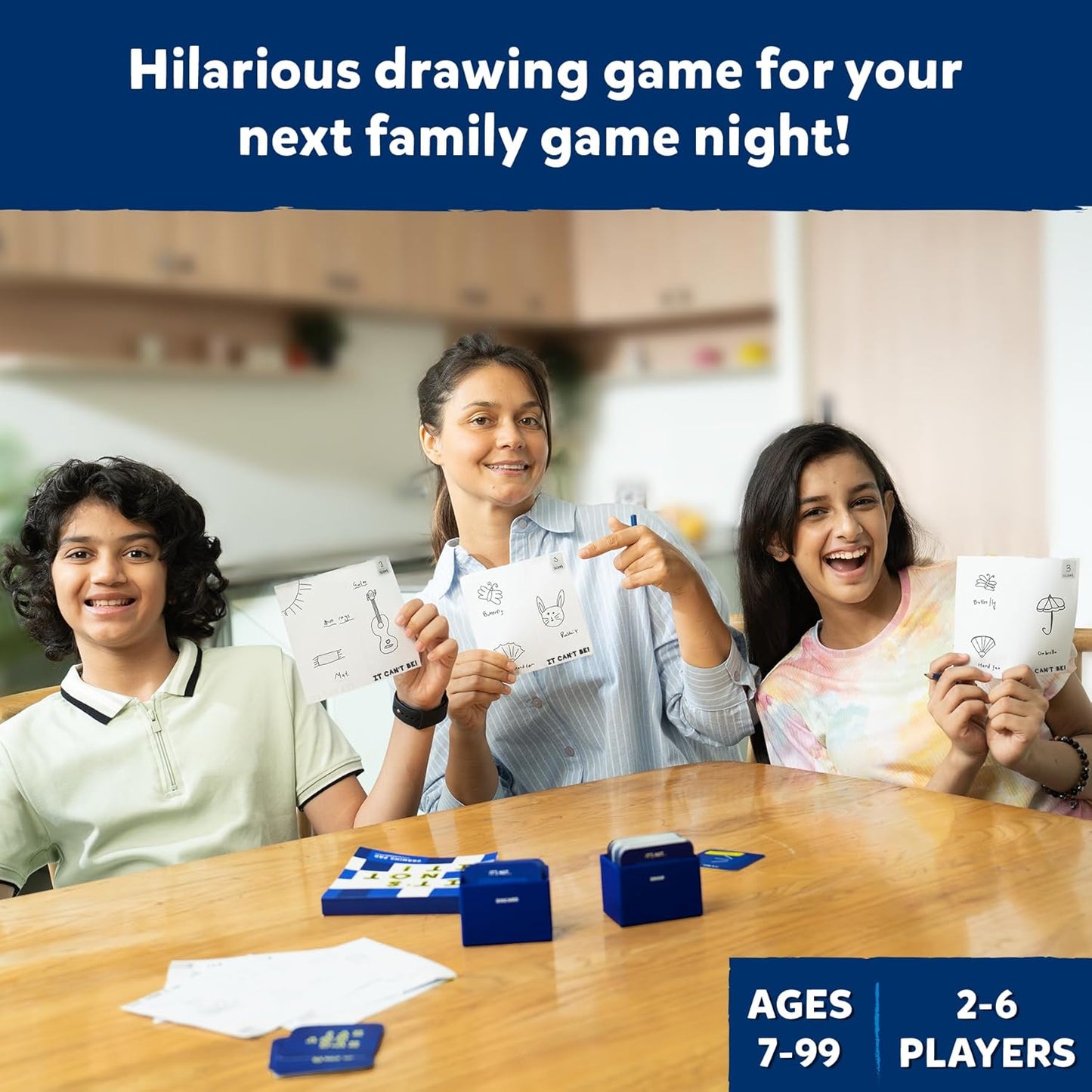 Skillmatics Card & Board Game - It Can't Be, Race to Doodle, Hilarious Drawing Game, Fast-paced Christmas Fun for Families, Parties & Game Nights, Gifts for Kids, Teens, Adults Ages 7, 8, 9, 10 & Up