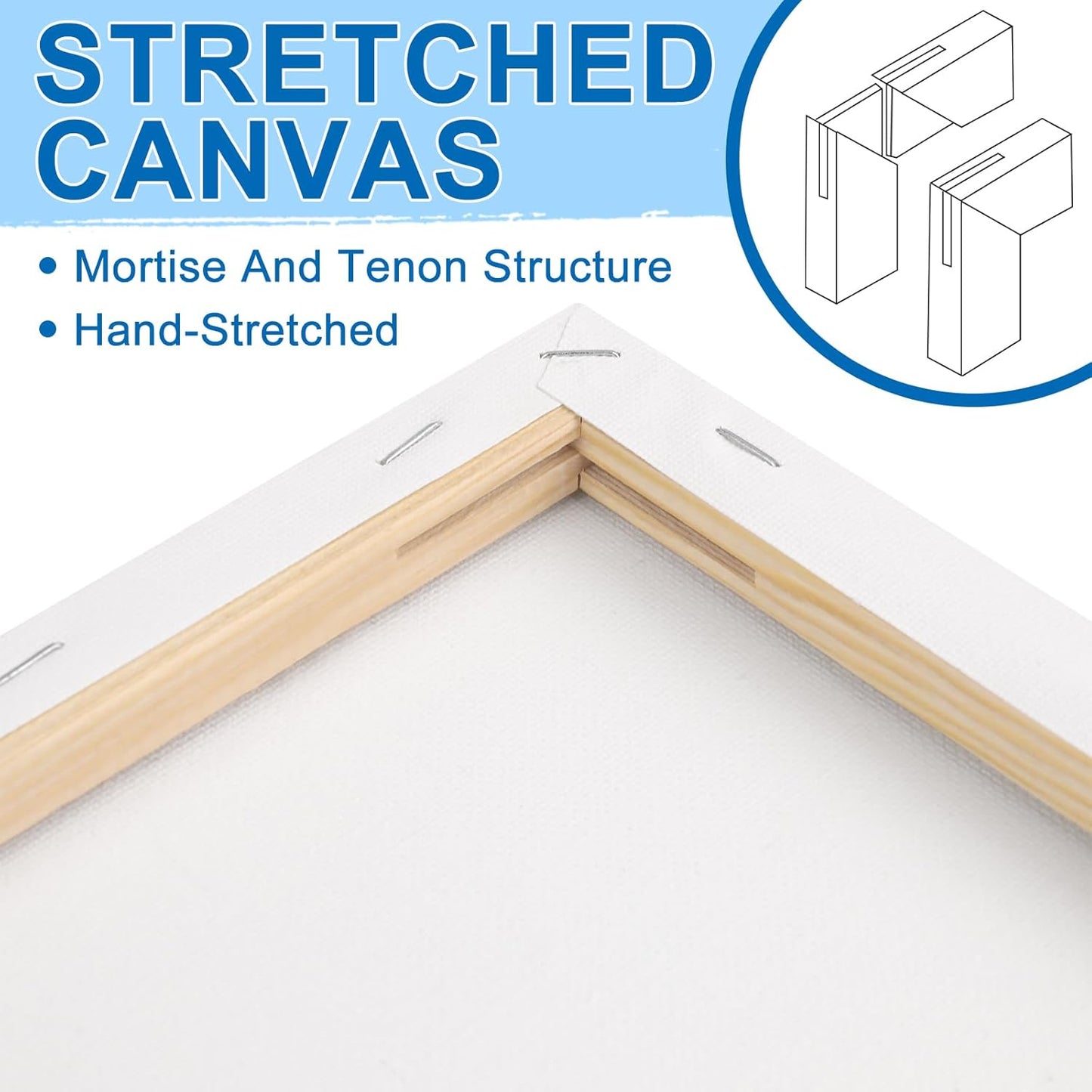 ESRICH Stretched Canvas for Painting, 12 Pack 9x12 Inch Canvas Value Pack,Primed Acid-Free Cotton Blank Canvases, Painting Canvas for Oil & Acrylic Paint.