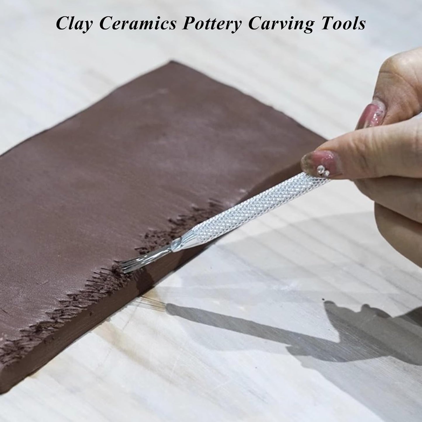 3 PCS Clay Needle Tools Sculpting Ceramics Pottery Carving Tools for Model Clay Supplies, Ceramic & Pottery Tools Sculpture Feather Pin 5.5 Long Feather Wire Texture Tool, LXLVOUEG