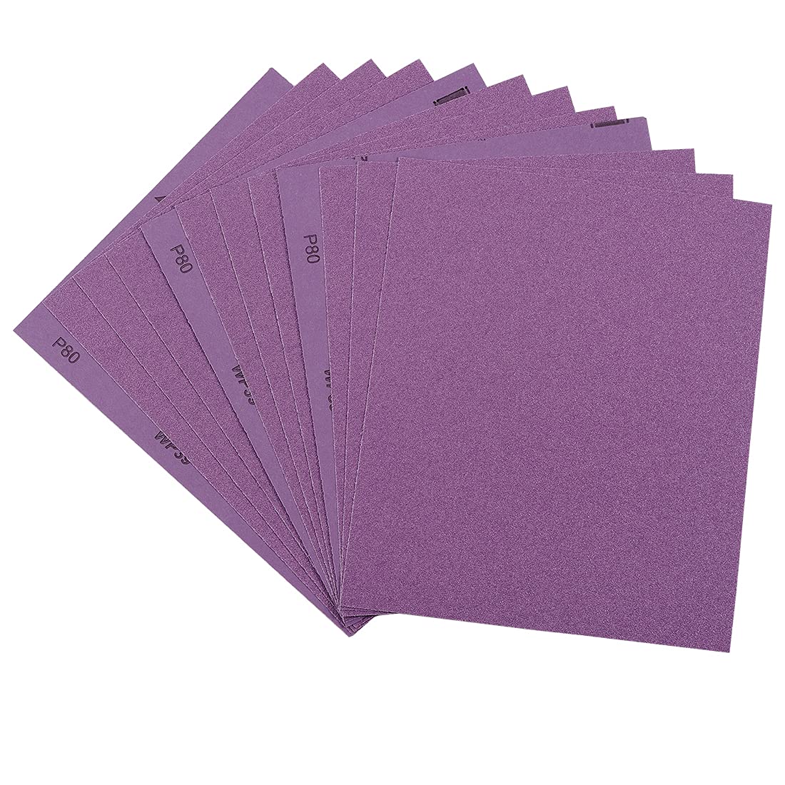 Sandpaper 80 Grit, Wet Dry Sanding Sheets 9 x 11 Inch, Advanced White Fused Alumina Abrasive Sander Paper for Wood Furniture Finishing, Metal Sanding, Automotive Polishing,12-Sheets