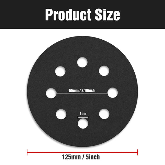100 Pcs 5 inch Wet Dry Sanding Discs Grit 240 Hook and Loop 8 Hole Silicon Carbide Orbital Sander Sandpaper