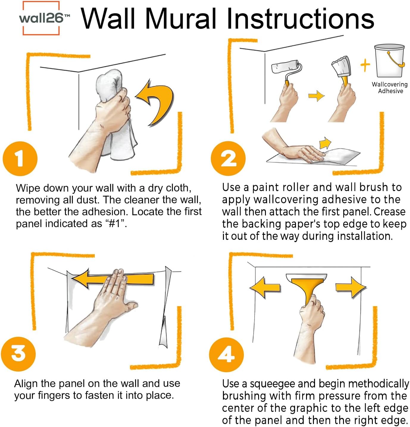wall26 Wall Sticker/Wall Mural Sea Under Moonlight, Not Peel and Stick, Non-Woven Wallpaper Decorative for Bedroom, Living Room, Office - 108x120 inches