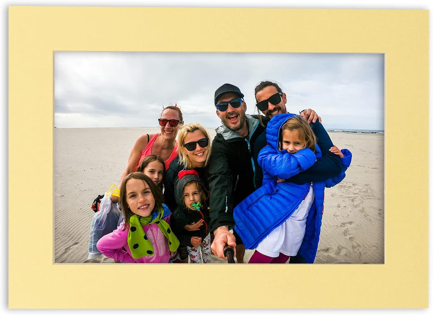 5x7 Mat for 8.5x11 Frame - Precut Mat Board Acid-Free Soft Yellow 5x7 Photo Matte Made to Fit a 8.5x11 Picture Frame, Premium Matboard for Family Photos, Show Kits, Art, Picture Framing, Pack of 1 Mat