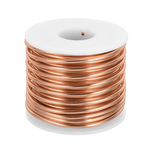 MECCANIXITY 9 Gauge Anodized Aluminum Craft Wire Bendable Bonsai Training Wire 56 Feet 3mm for Sculpting Crafts Wreath Floral Beading Jewelry Making, Copper Tone