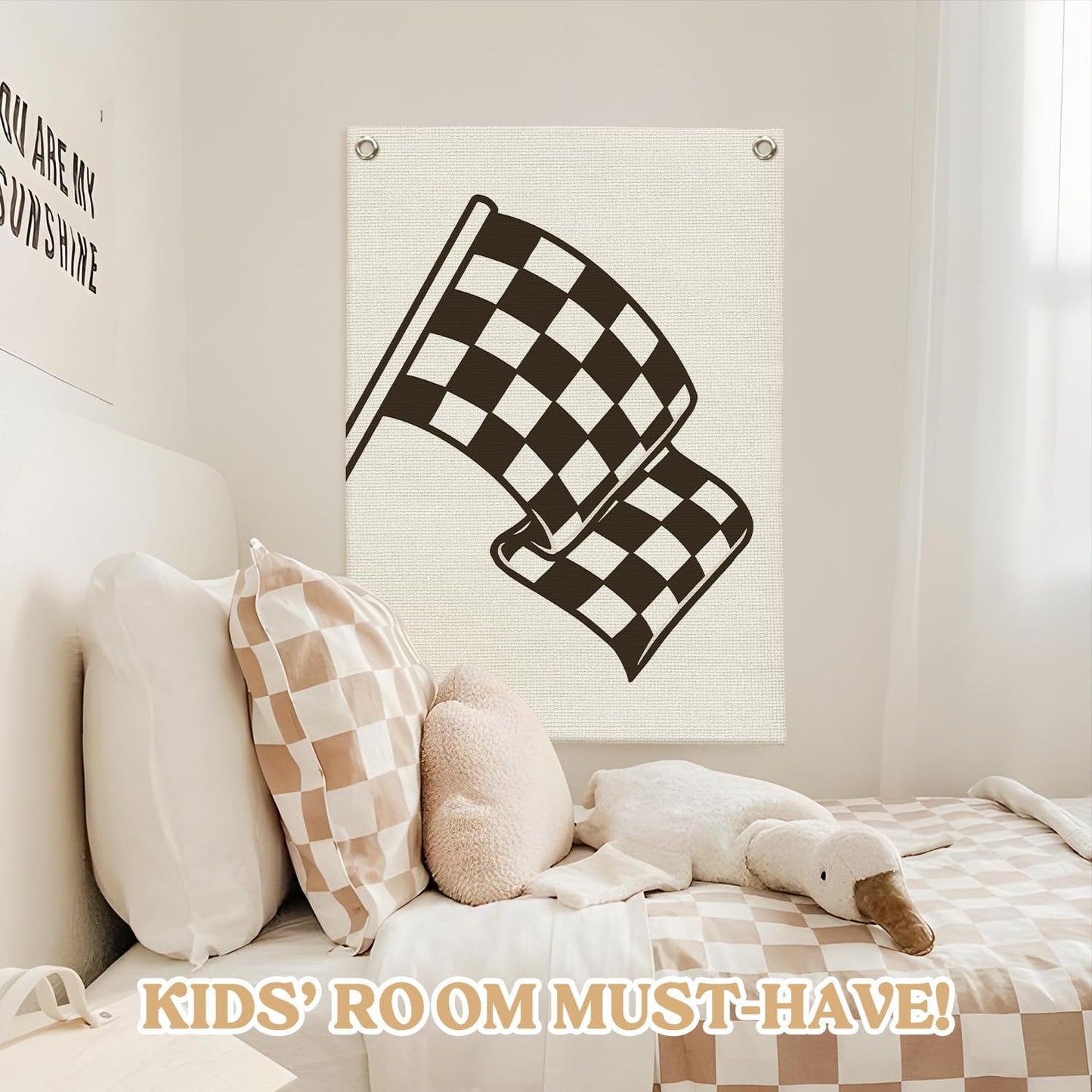 Toddler Boys Room Decor,Race Car Playroom Wall Decor for Kids Nursery Bedroom,Cars Bedroom Decor for Boys 18x25 Inch
