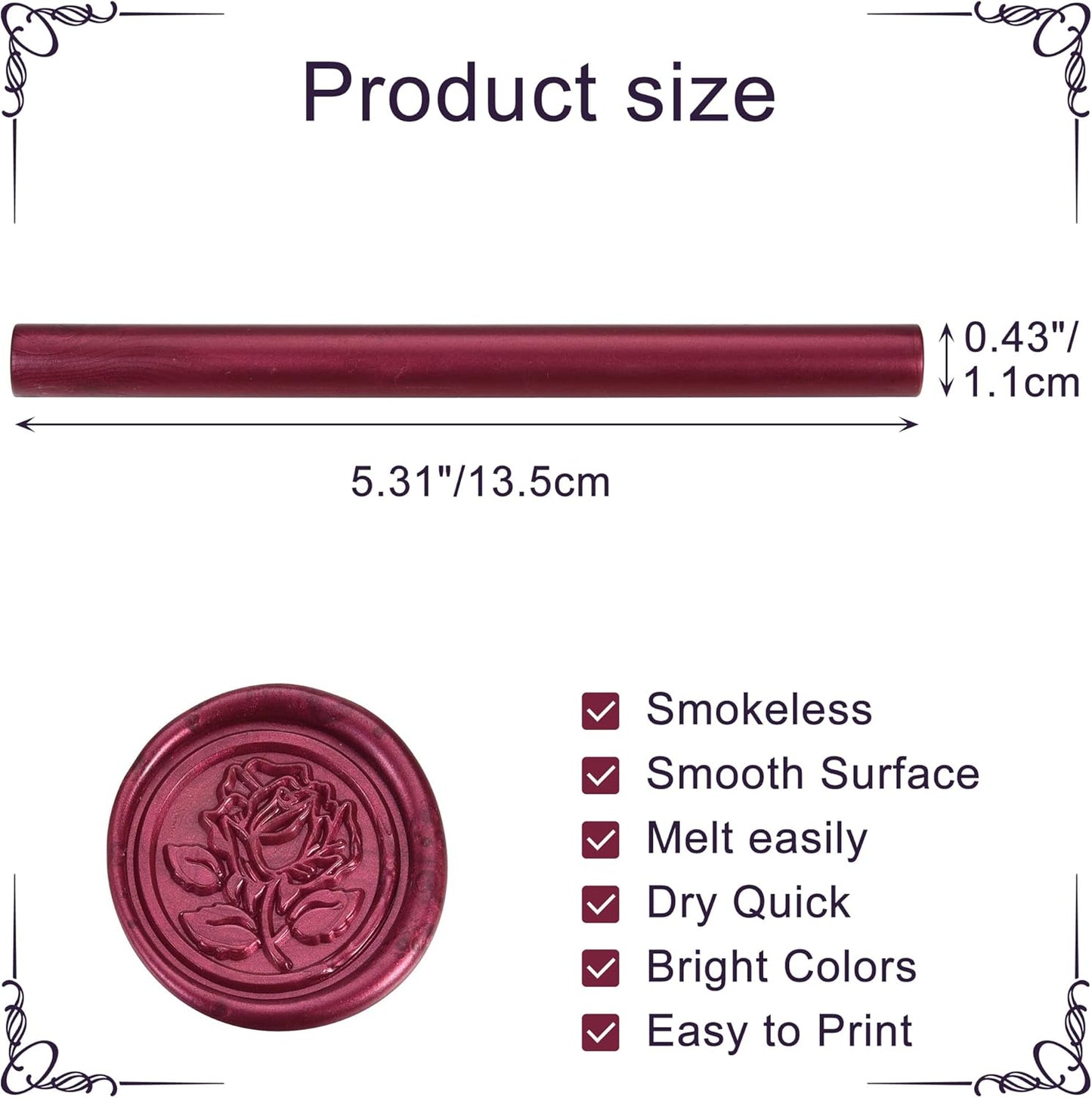 Yoption 15 Pieces Fuchsia Glue Gun Sealing Wax Sticks for Wax Seal Stamp, Great for Wedding Invitations, Envelopes, Cards, Christmas Gift Ideas, Wine Packages (Fuchsia)