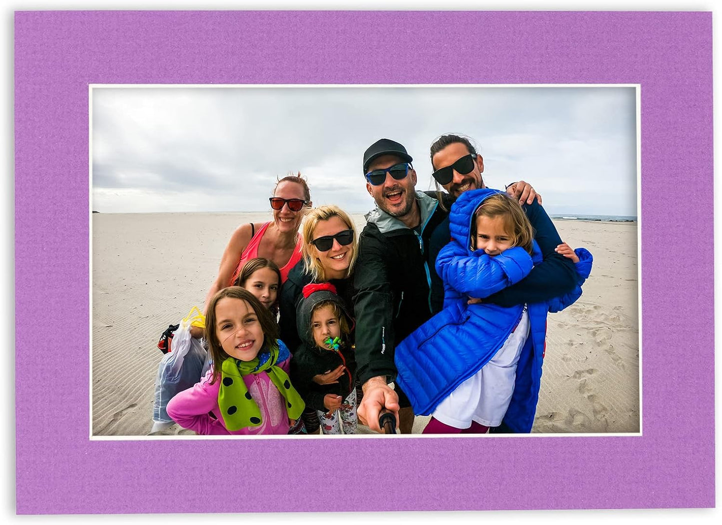5x7 Mat for 8.5x11 Frame - Precut Mat Board Acid-Free Dark Purple 5x7 Photo Matte For a 8.5x11 Picture Frame, Premium Matboard for Family Photos, Show Kits, Art, Picture Framing, Pack of 25 Mats