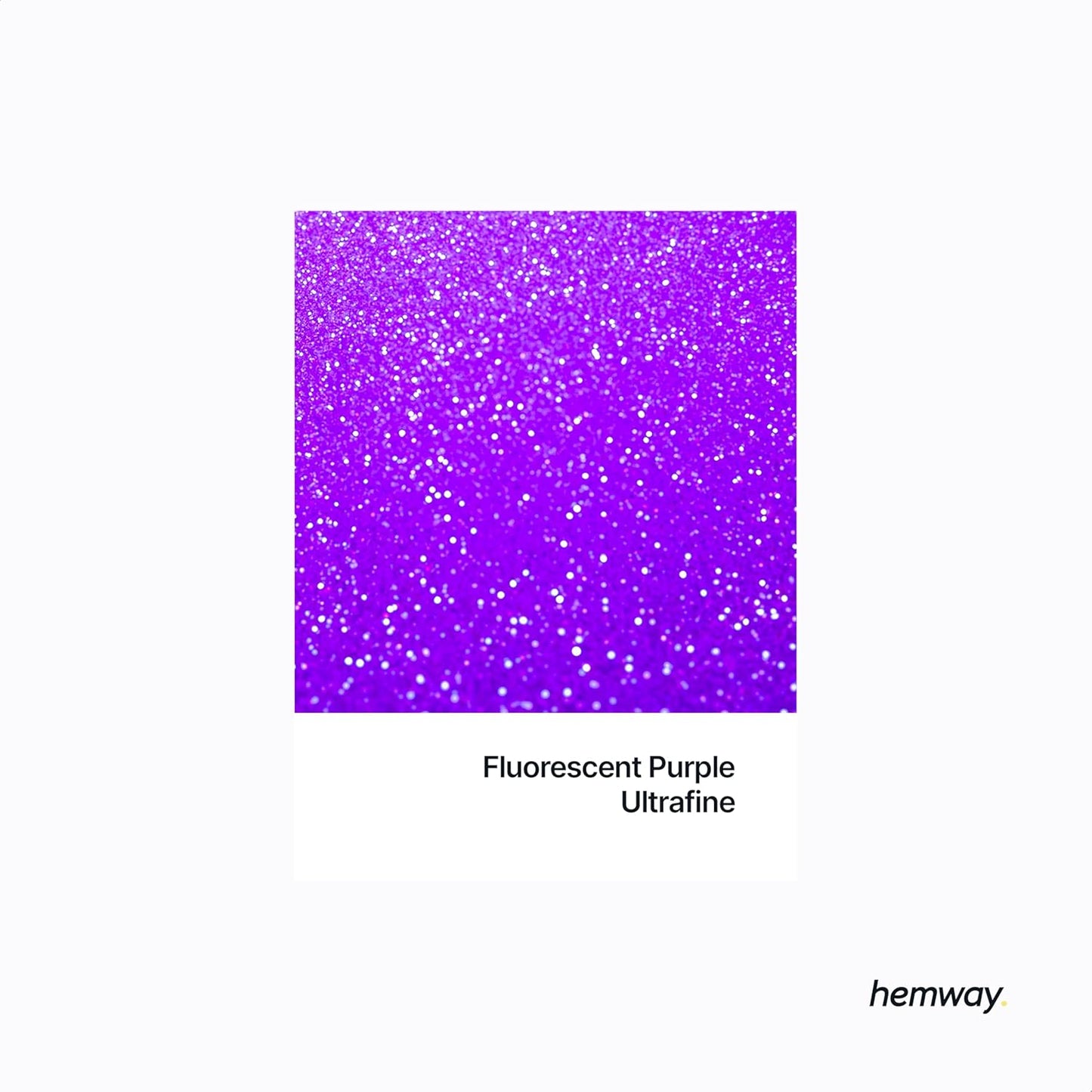 Hemway Polyurethane & Epoxy Resin Glitter 100g / 3.5oz Metallic Crystal Flake Additive for Flooring Jewelry Tumblers Glass Pigment - Ultrafine (1/128" 0.008" 0.2mm) - Fluorescent Purple