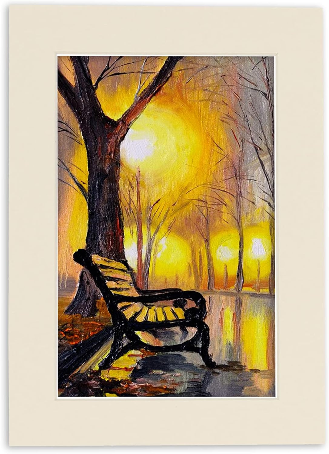Poster Palooza 8.5x11 Mat Bevel Cut for 7x9 Photos - Acid Free Textured Cream Precut Matboard - For Pictures, Photos, Framing - 4-ply Thickness