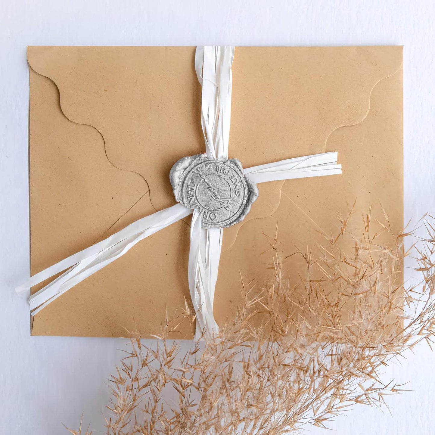 500 Pcs Silver Wax Seal Beads Octagon Sealing Wax Beads with 4 Pcs Tea Candles and 1 Pcs Wax Melting Spoon for Crafts Letter Wine Greeting Cards Sealing