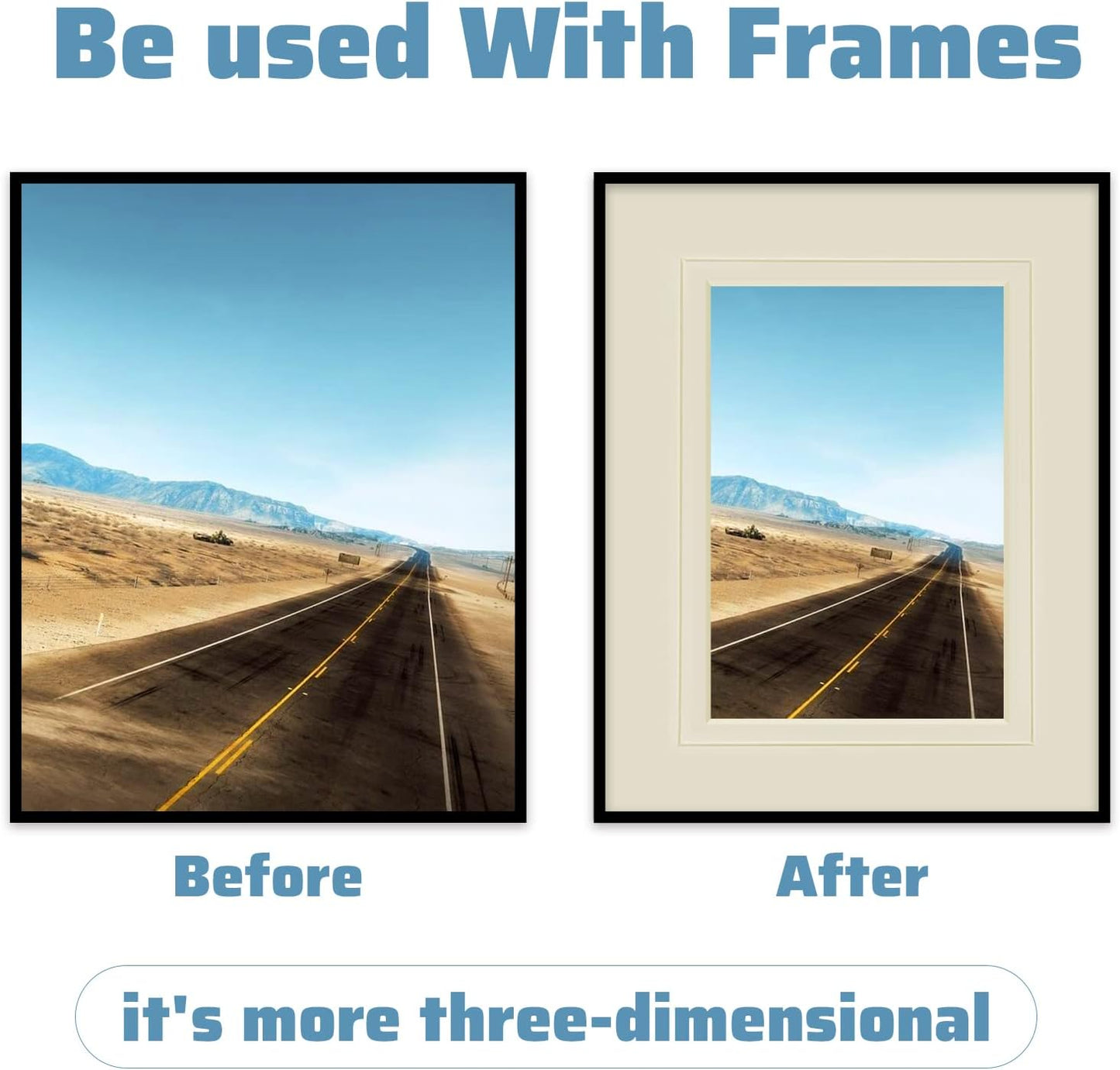 HOTUO 10 Pack Acid Free Ivory Picture Frame Mats, Pre-Cut 11x14 Picture Mats with Ivory Core Bevel Cut for 8x10 Photo, Signature Friendly 4 Ply Thickness Photo Mat for Frames (Ivory with V-Groove)