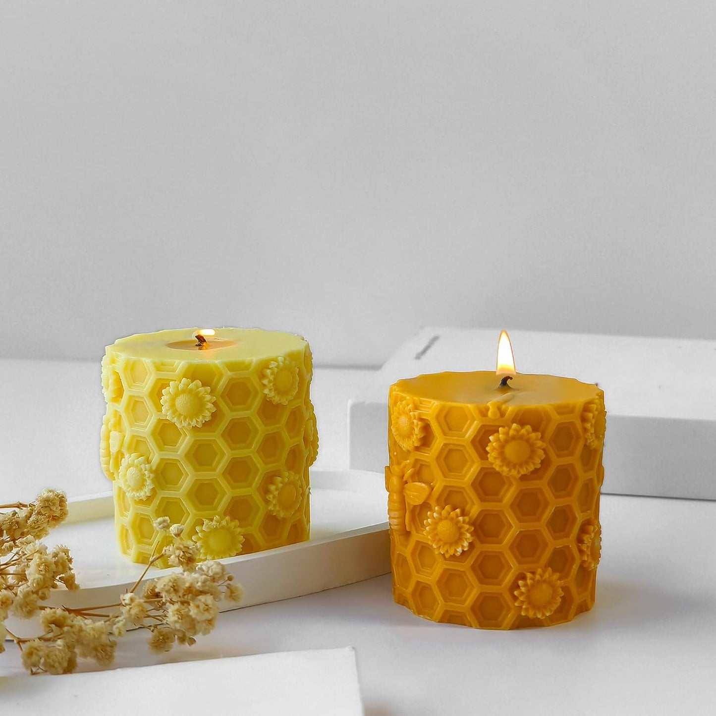 Honeybee Honeycomb & Animal Candle & Resin Casting Molds - 3D Silicone Molds for Candle Making & Jewelry Resin Craft Supplies