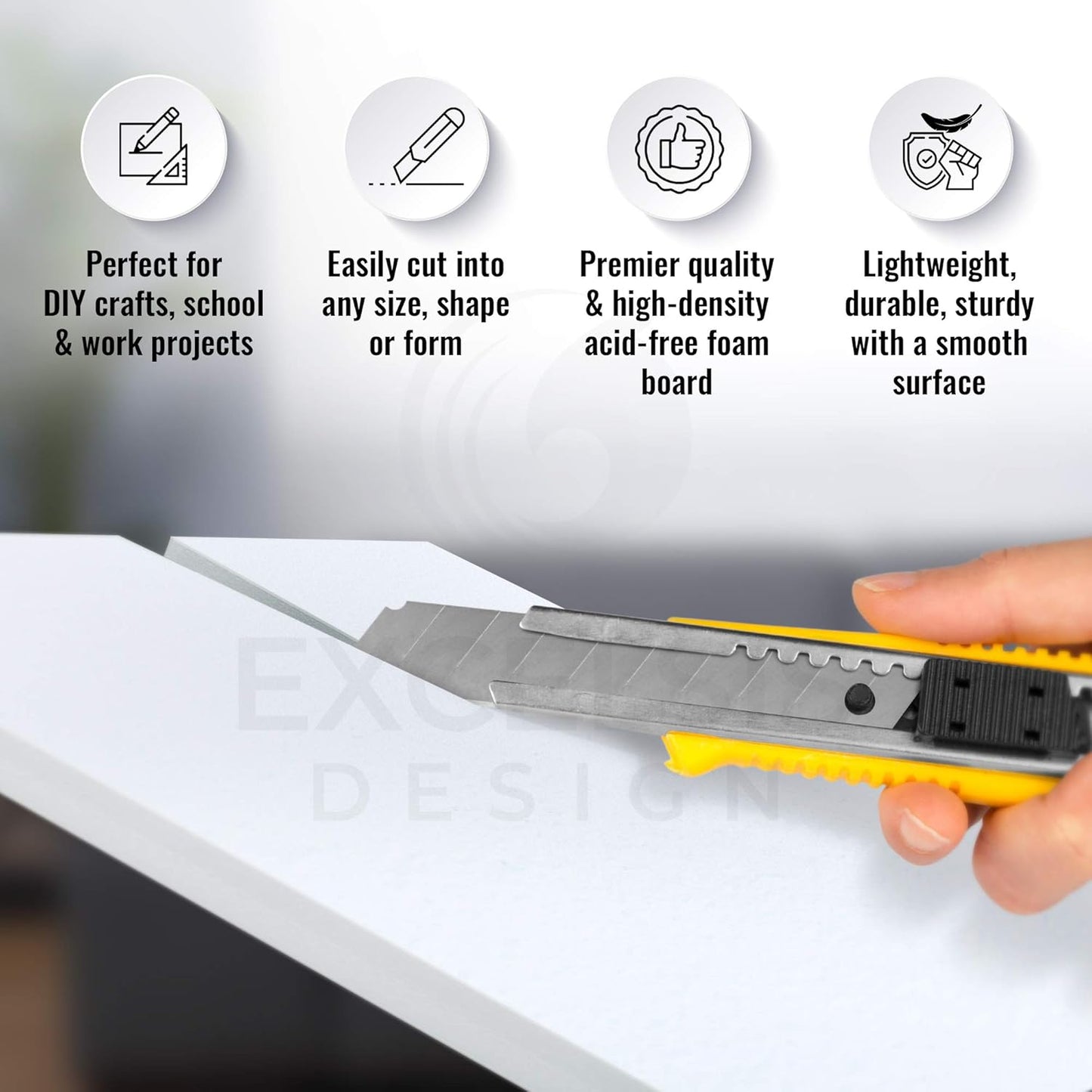 15 Pack Foam Board | White Foam Board 1/8 Inch Thick White Core Mat | Backing Board for Presentations, Signboards, Arts, Display and Crafts with Double-Sided Sheet - 16x20 Inches