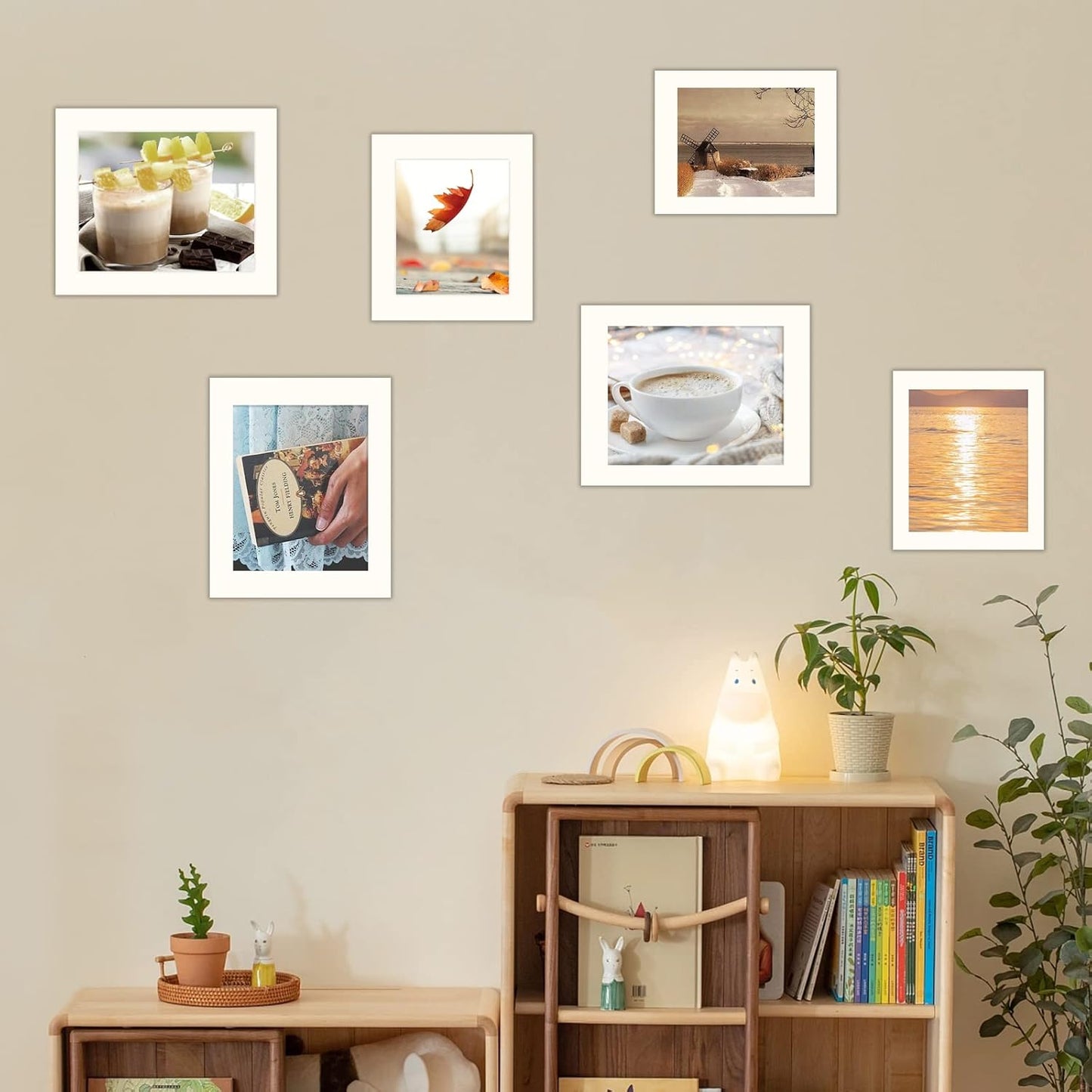 HOTUO 10 Pack Acid Free Ivory Picture Frame Mats, Pre-Cut 11x14 Picture Mats with Ivory Core Bevel Cut for 8x10 Photo, Signature Friendly 4 Ply Thickness Photo Mat for Frames/Artwork/Print/Picture