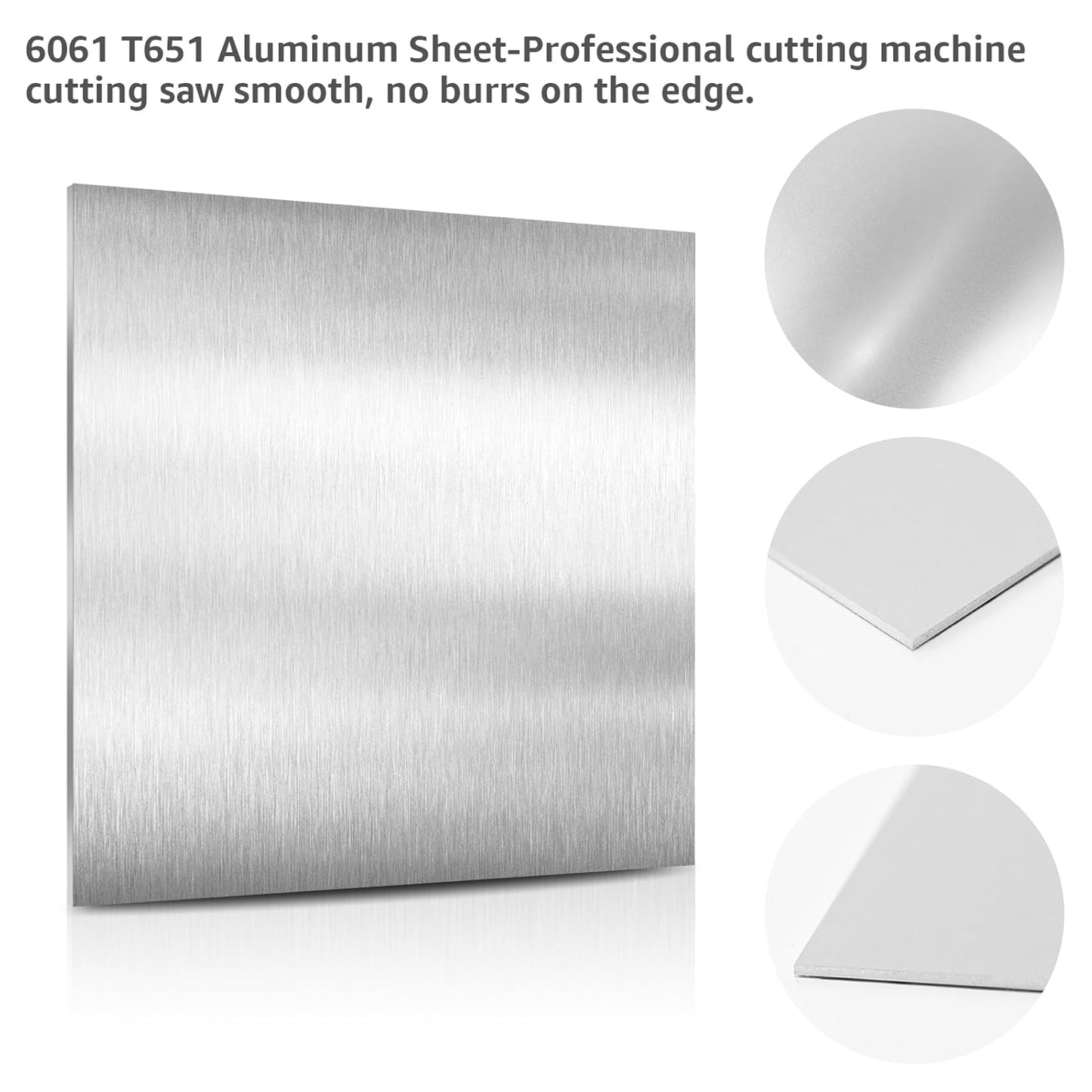 6061 T651 Aluminum Sheet Metal 6" x 12" x 1/8" (0.125") Rectangle Metal Plate Covered with Protective Film, 3mm Flat Aluminum Plate for Crafting and Industry