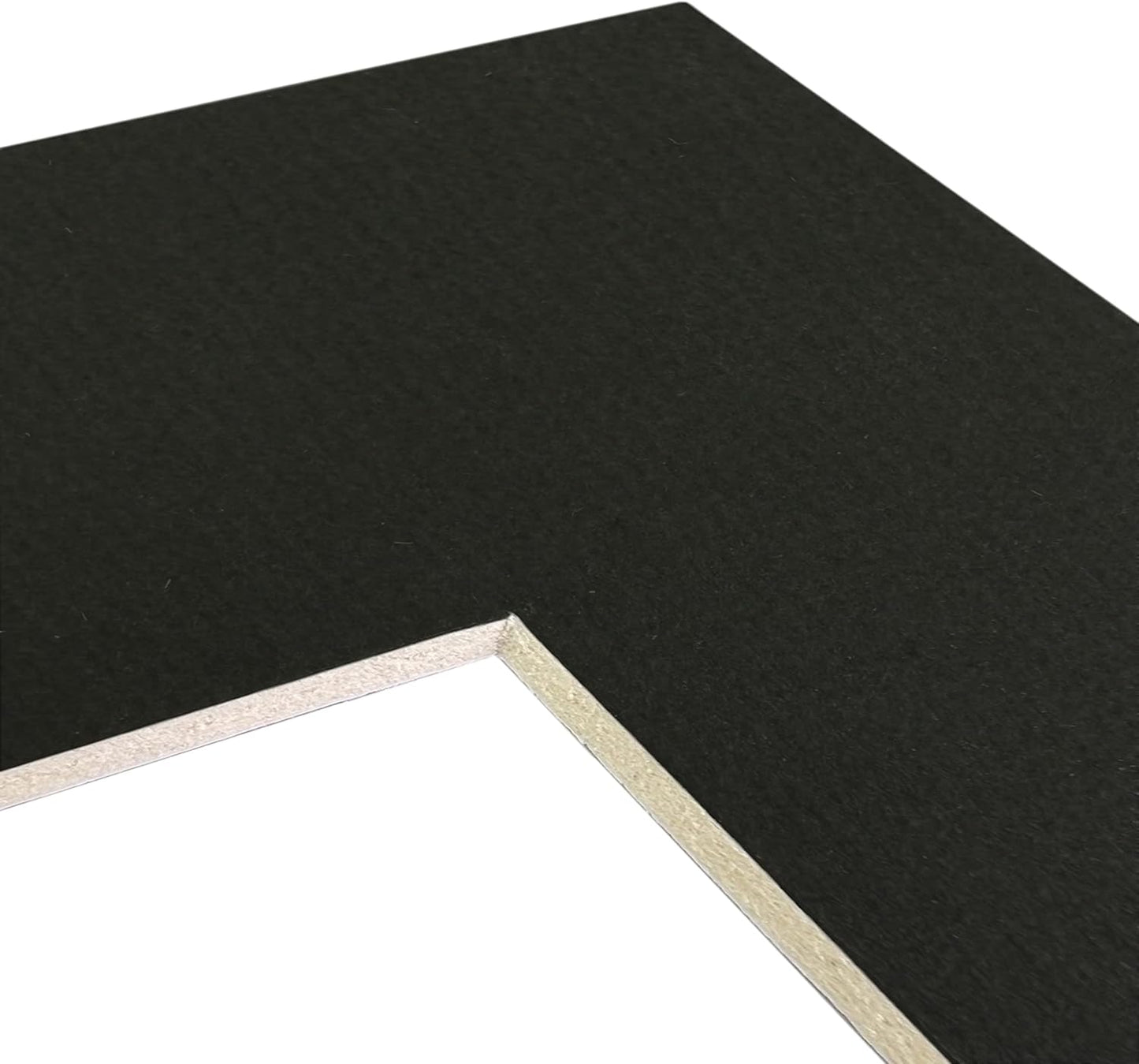 Craig Frames B404 Pre-Cut Mat Board for 5x7 Print, 8.5x11, Textured Black