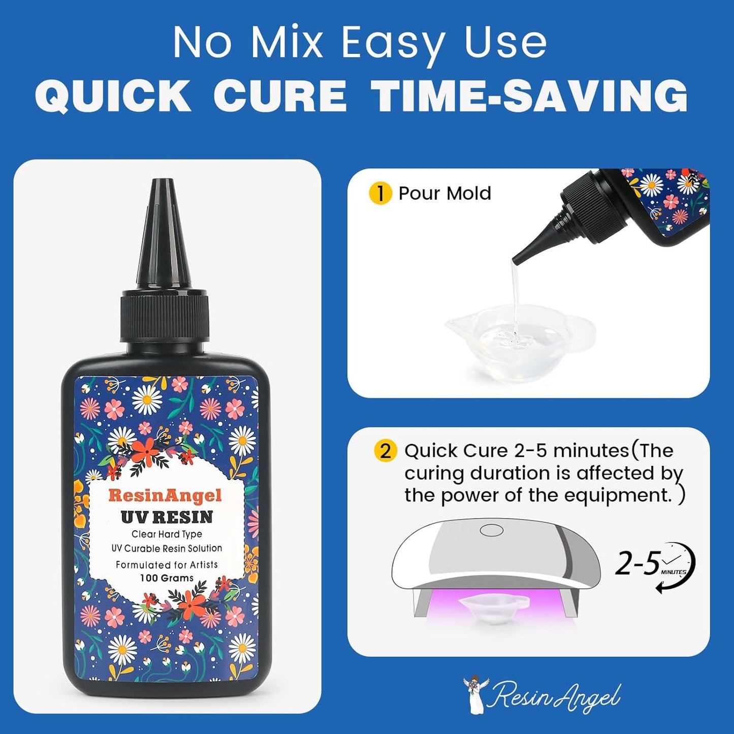 300g UV Resin kit, Crystal Clear Hard, Premixed UV Epoxica Resina Fast Curing Sunlight Activated with Casting Tools for Beginners Jewelry Making, DIY Art Crafts, Coating