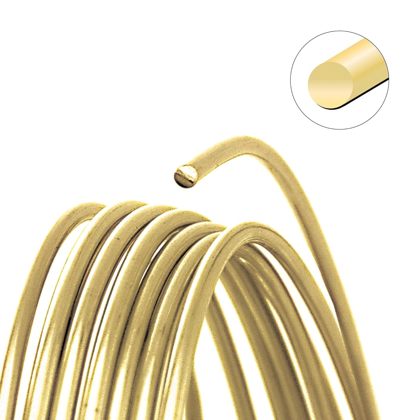 The Beadsmith Wire Elements Craft Wire – Tarnish Resistant, Soft Temper, Round, Champagne Gold Color – 0.64mm, 22 Gauge, 8 Yard Spool – Jewelry Making, Wire Wrapping, Floral, & Other DIY Crafts