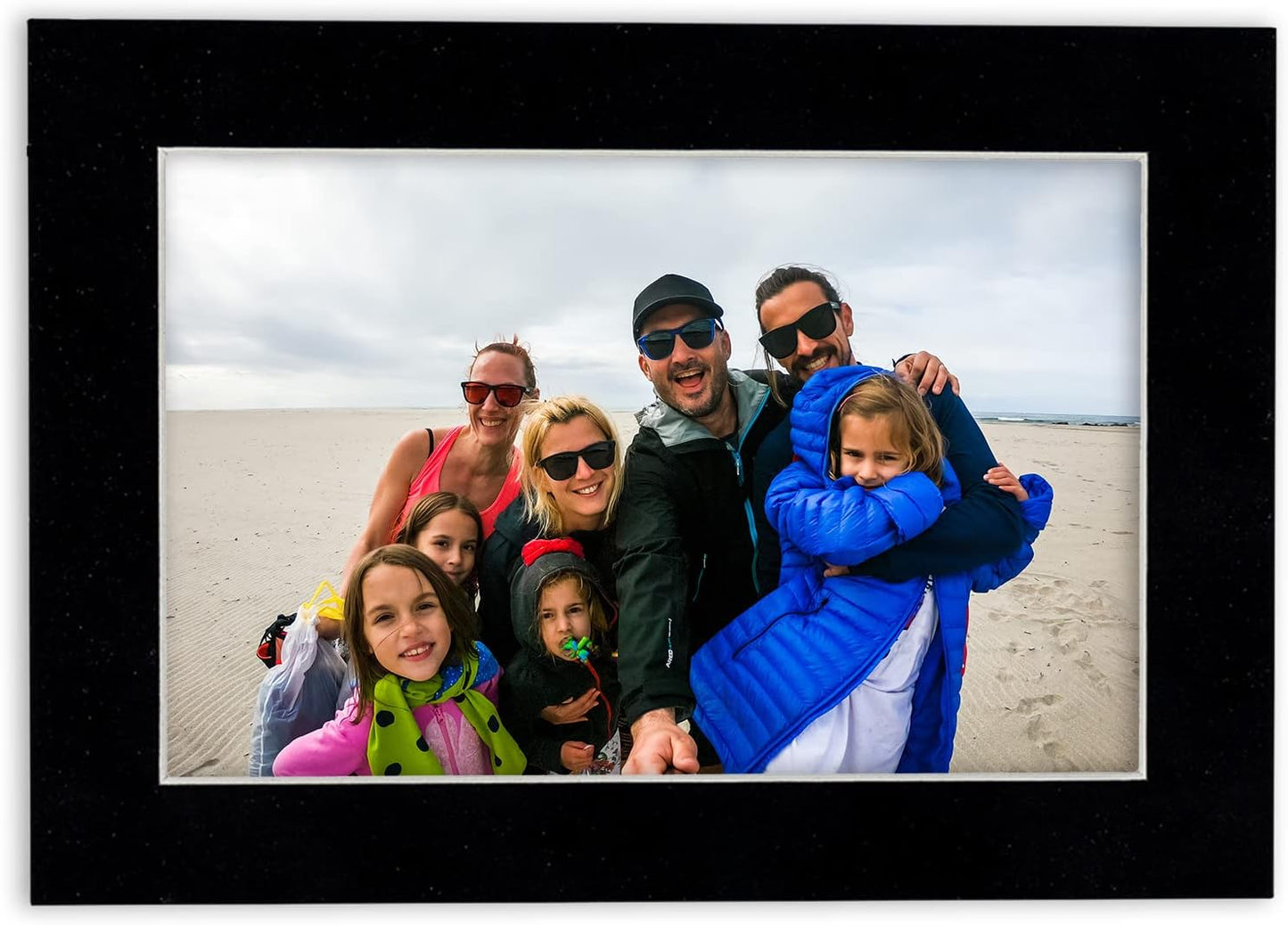 8x10 Mat Bevel Cut for 5.5x8.5 Photos - Acid Free Black Suede Precut Matboard - For Pictures, Photos, Framing - 4-ply Thickness