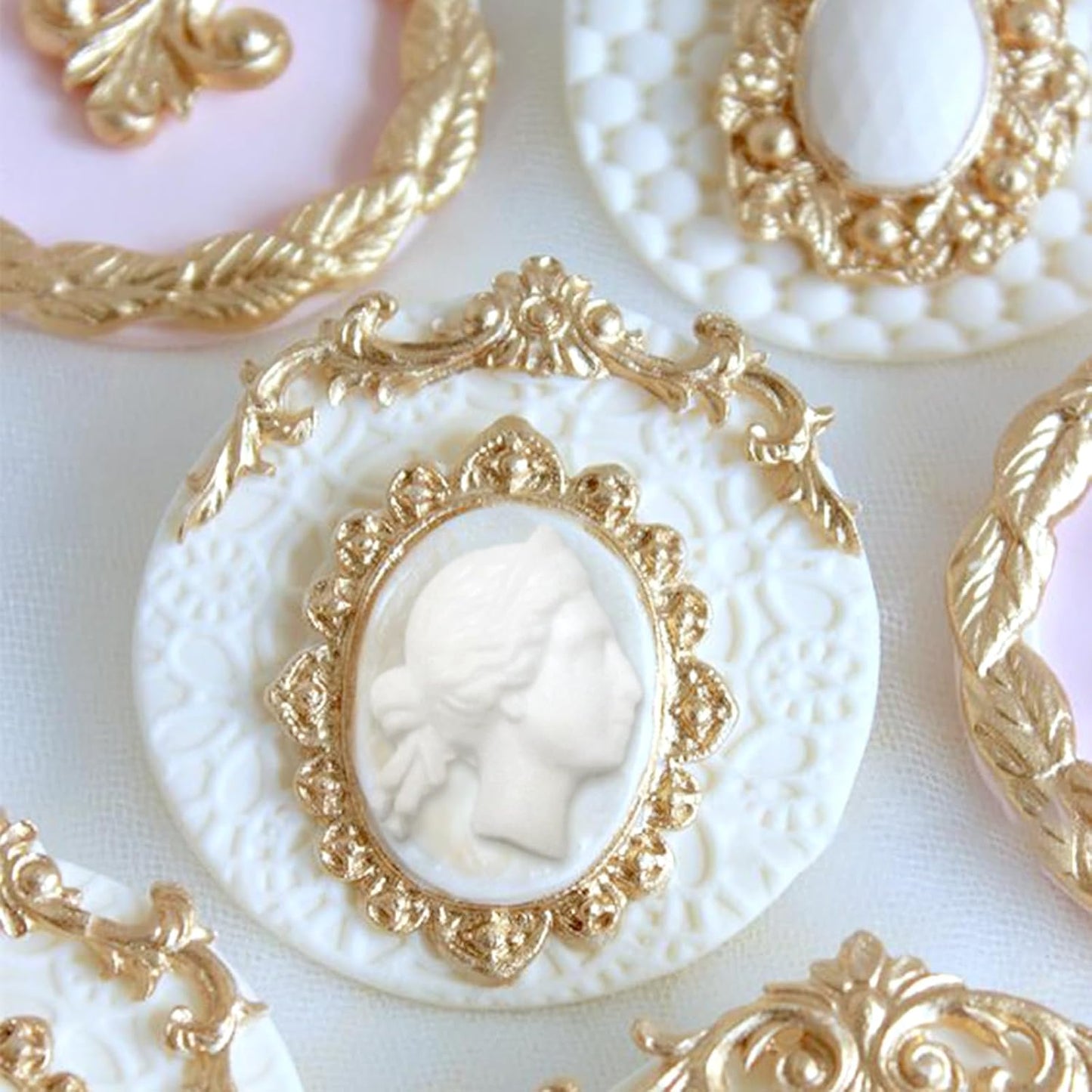 Baroque Style Silicone Molds 2-count Plaque and Object Labels