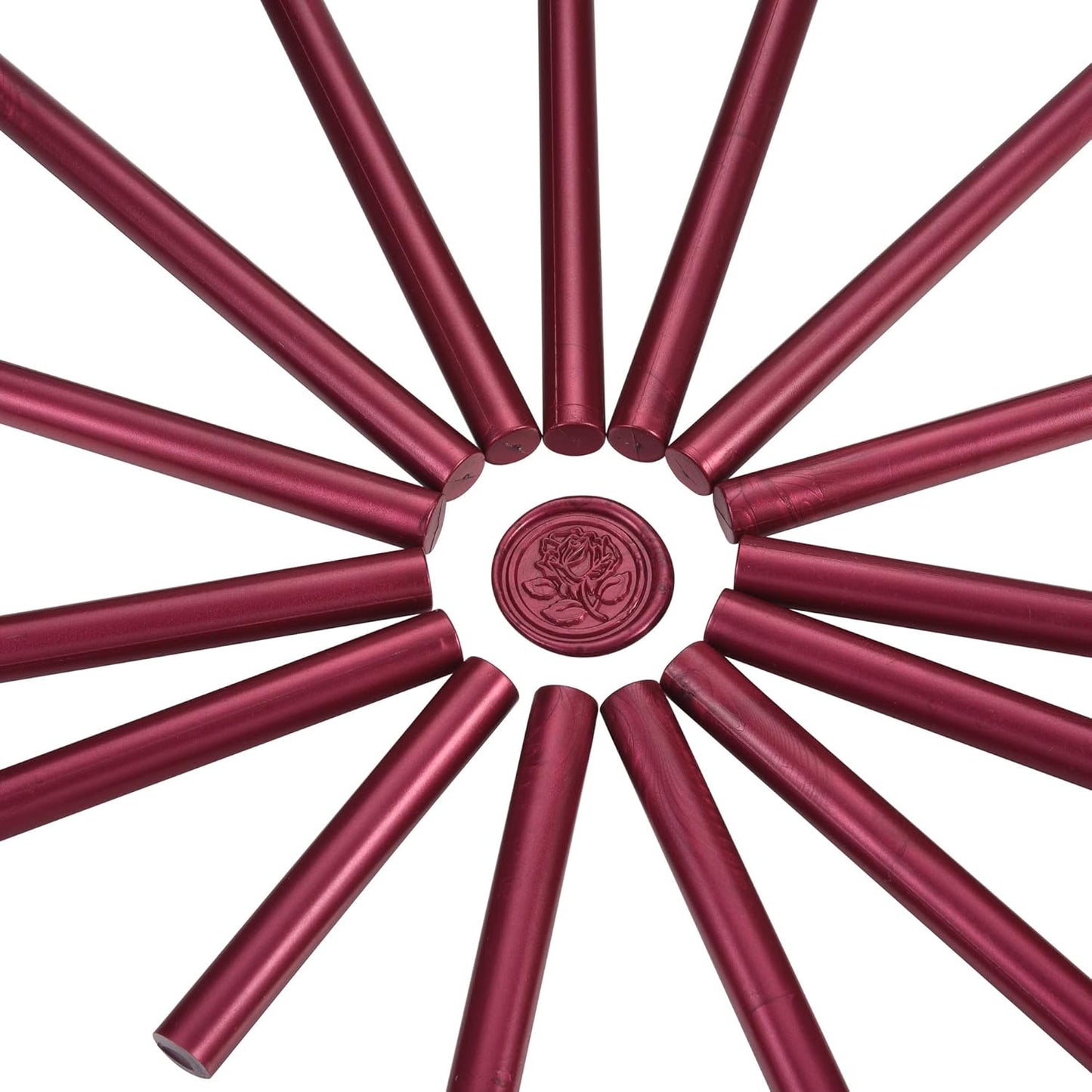 Yoption 15 Pieces Fuchsia Glue Gun Sealing Wax Sticks for Wax Seal Stamp, Great for Wedding Invitations, Envelopes, Cards, Christmas Gift Ideas, Wine Packages (Fuchsia)