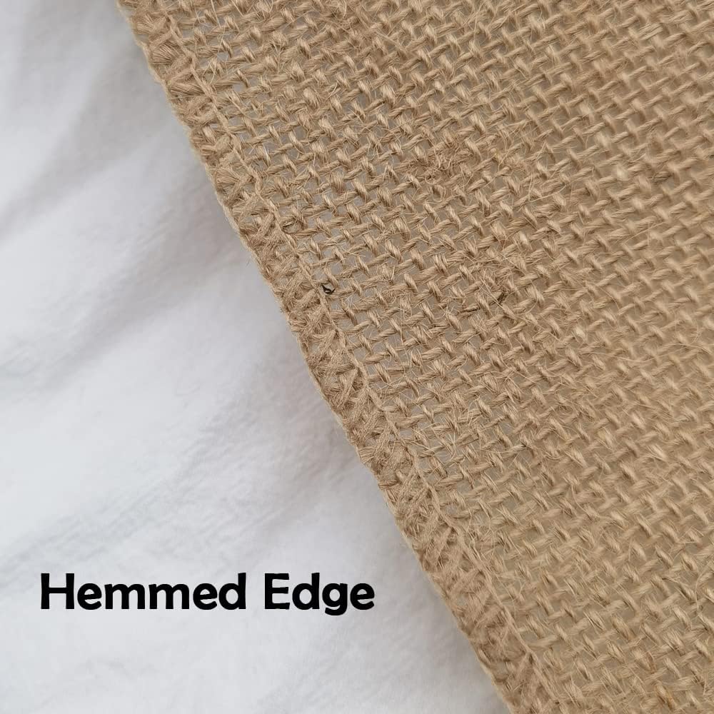INSPIRELLE 1" Natural Burlap Fabric Roll 10 Yards Jute Ribbon for Gift Wrapping Craft Projects Wedding Decoration Home Decoration 2.5CM