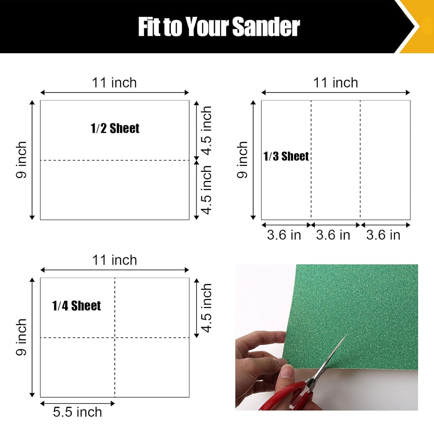 60 PCS Sandpaper, Sandpaper Assortment Sandpaper for Wood Metal Automative Furniture Hand Sander Paper 60/80/120/150/220/320 Grit Sandpaper Sheet Sanding Paper Cut for Use 9" x 11"