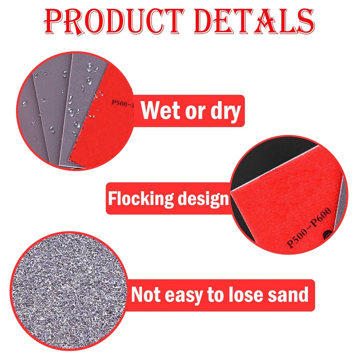 18 Pcs 320-2500 Grit Sanding Sponge, Ultra Fine Sanding Sponges Pads, Soft Foam Sand Block Wet Dry Sandpaper for Model Drywall Metal Wood Furniture Polishing