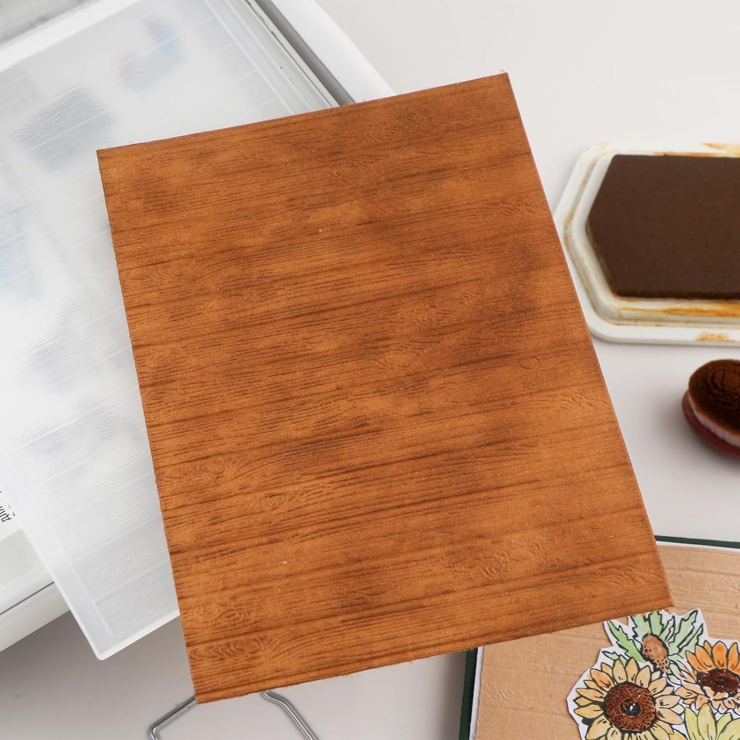 BAOFALI 3D Wood Panel Texture Theme Plastic Embossing Folders DIY Scrapbooking Photo Album Card Paper Craft Decoration for Card Making,Embossing Template Paper Card Embossing Stencil
