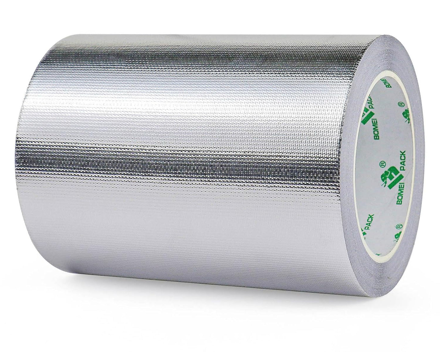 BOMEI PACK Adhesive Aluminum Foil Heat Shield Tape Barrier, Fiberglass Thermal Insulation Reflective Material High Temp Protection (6in*66ft)
