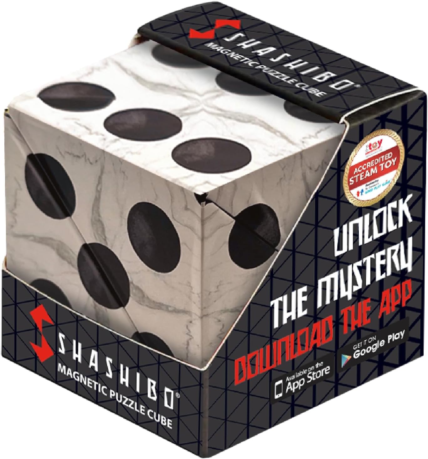 SHASHIBO Shape Shifting Box - Award-Winning Fidget Toy w/ 36 Rare Earth Magnets - Fidget Cube Transforms Into Over 70 Shapes, Sensory Toy Gift for Kids, Teens, and Adults (Renaissance)