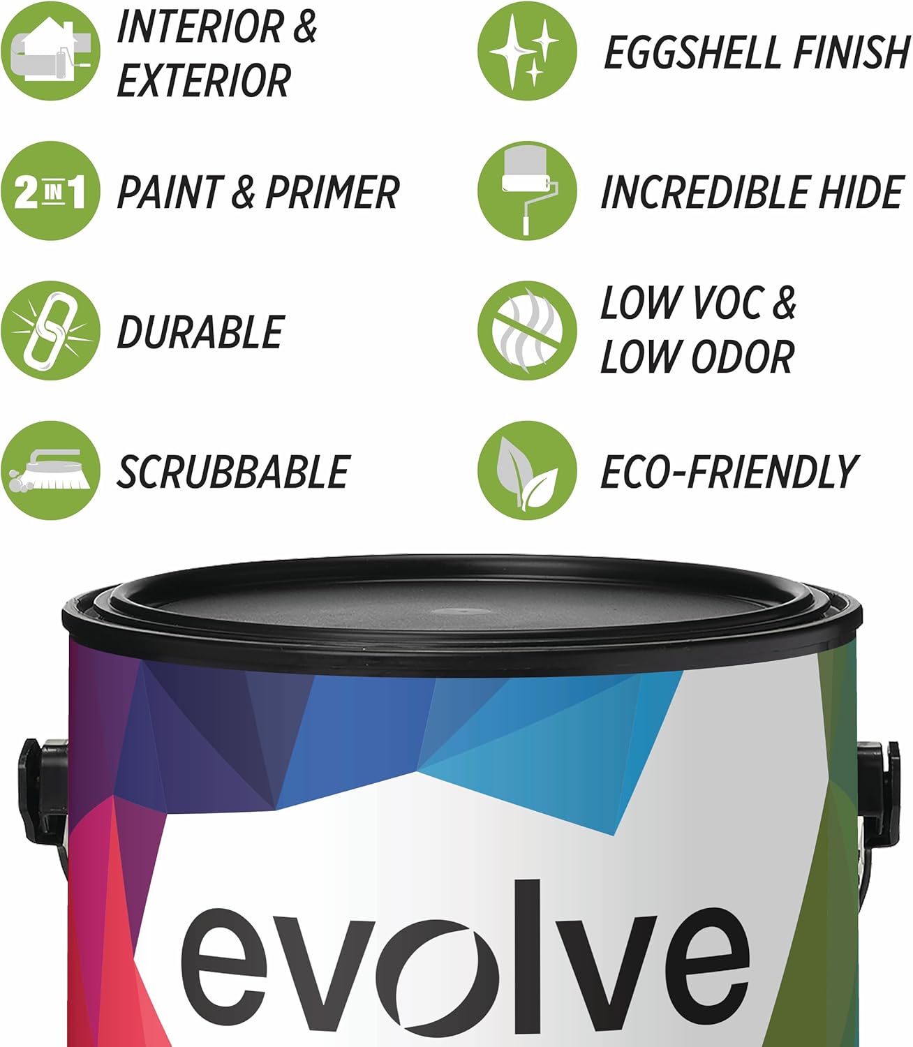 EVOLVE Paint & Primer: Environment-friendly, Low Sheen with One-coat Coverage for Interior & Exterior surfaces (Gentle Plum, 5-Gallon)