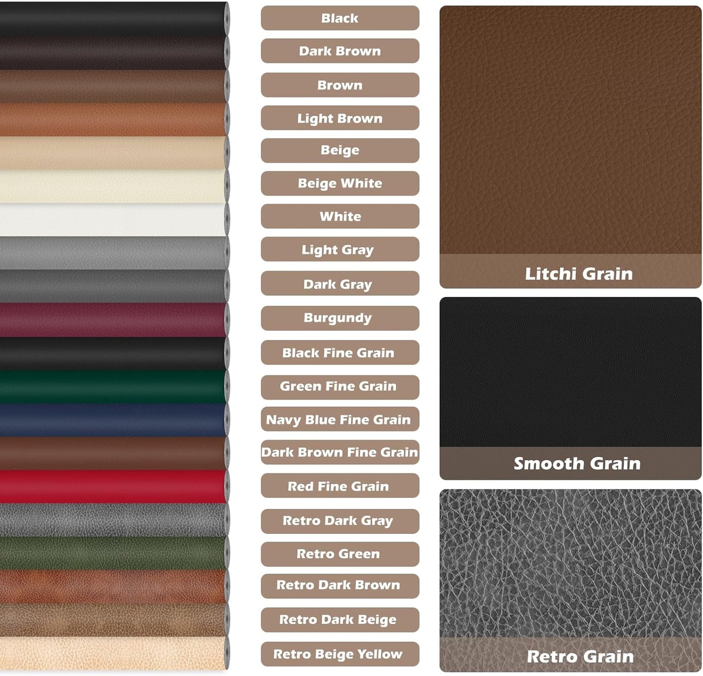 Leather Repair Tape, 16x79 inch Leather Patches for Furniture, Self Adhesive Leather Repair Patch for Sofas, Couches, Leather Covers, Seats, Chairs, Vinyl Repair Tape Black