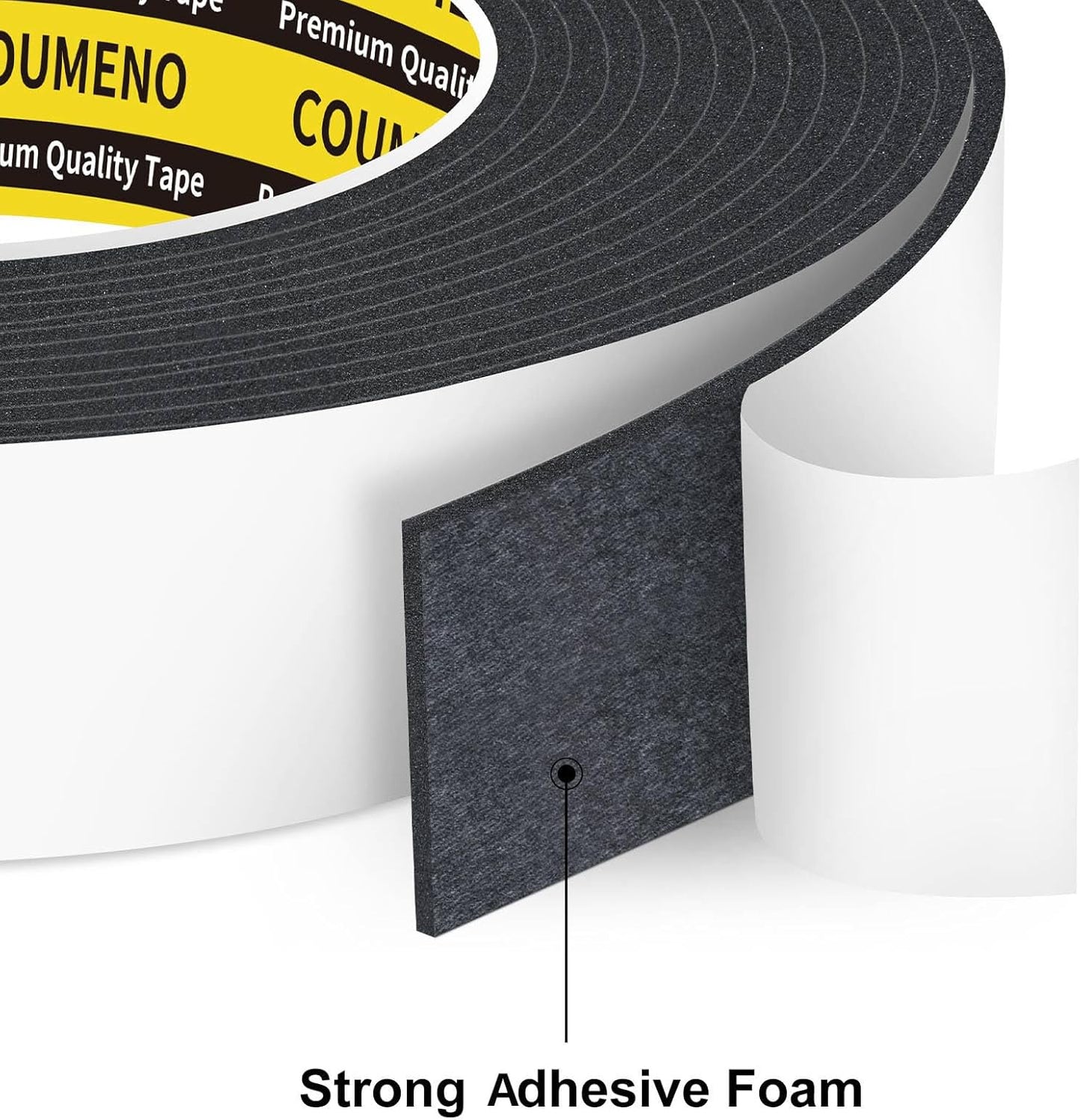 EVA Single-Sided Adhesive Foam Tape, Single-Sided Sealing Strip Foam Pad Sponge Tape Window Weatherproof, Self-Adhesive Insulation Sealing Tape 1.2inX9.84FT