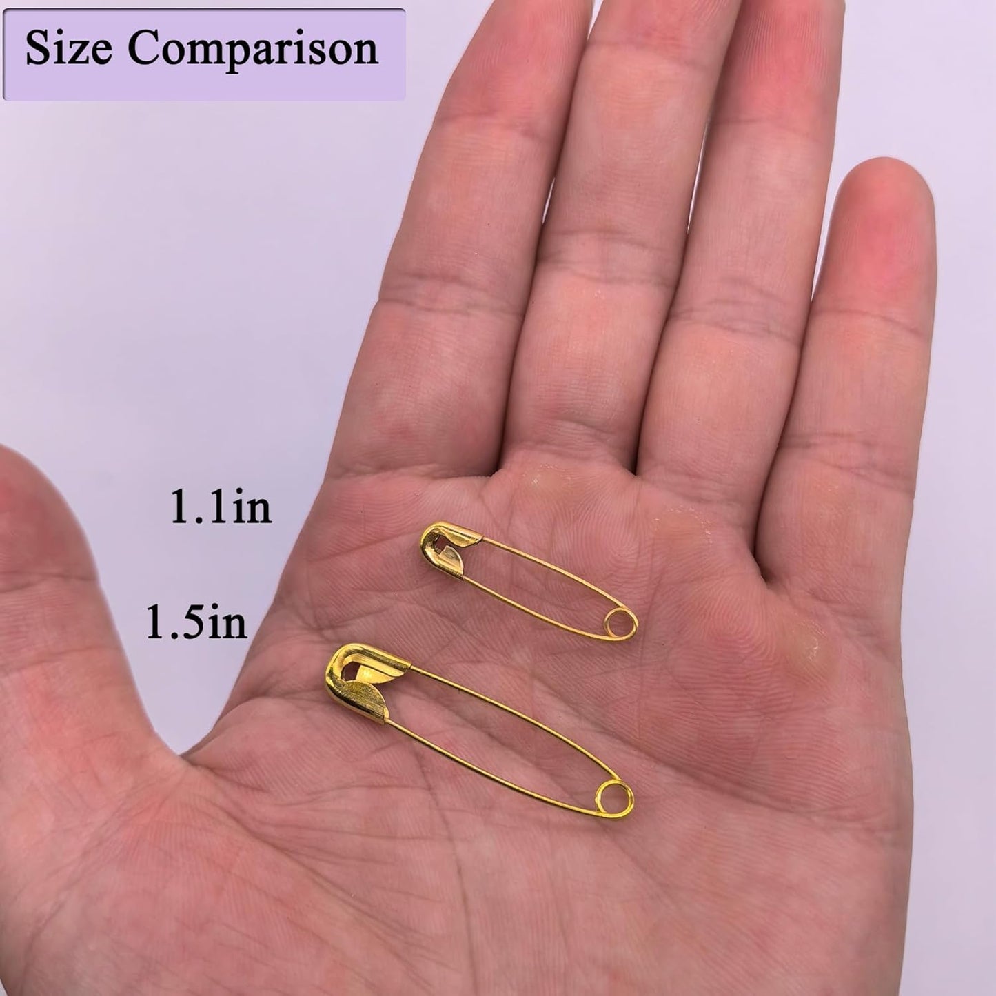 1000PCS Safety Pins, 1.1 inch Small Safety Pins, Rust-Resistant Nickel Plated Steel, Sharp Edge Safety Pin for Clothes, Sewing, 28mm Decorative Safety Pins Assorted (Gold)