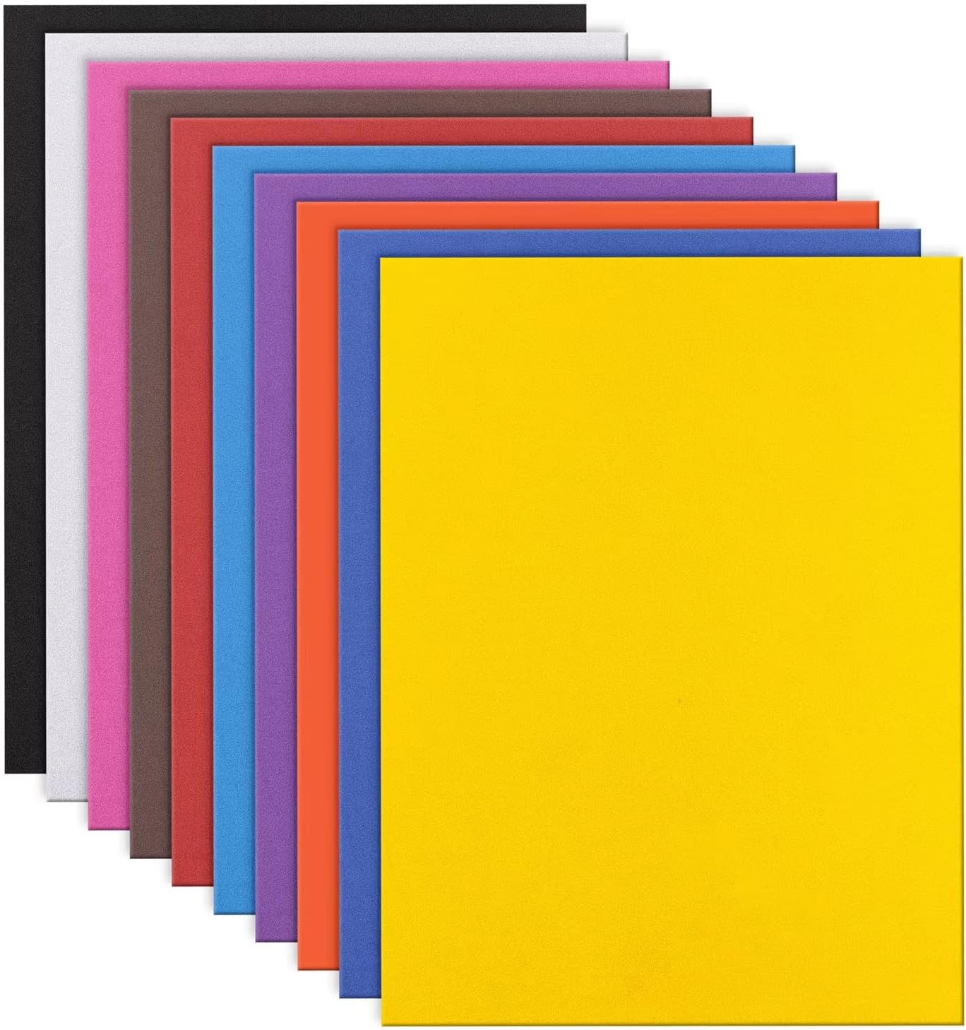 MEARCOOH Foam Sheets Crafts 9x12 Inch 10 Colors 2mm Eva Color Craft Foam Paper for Crafts Project Preschoolers Classroom Scrapbooking DIY Cosplay(10 Sheets)