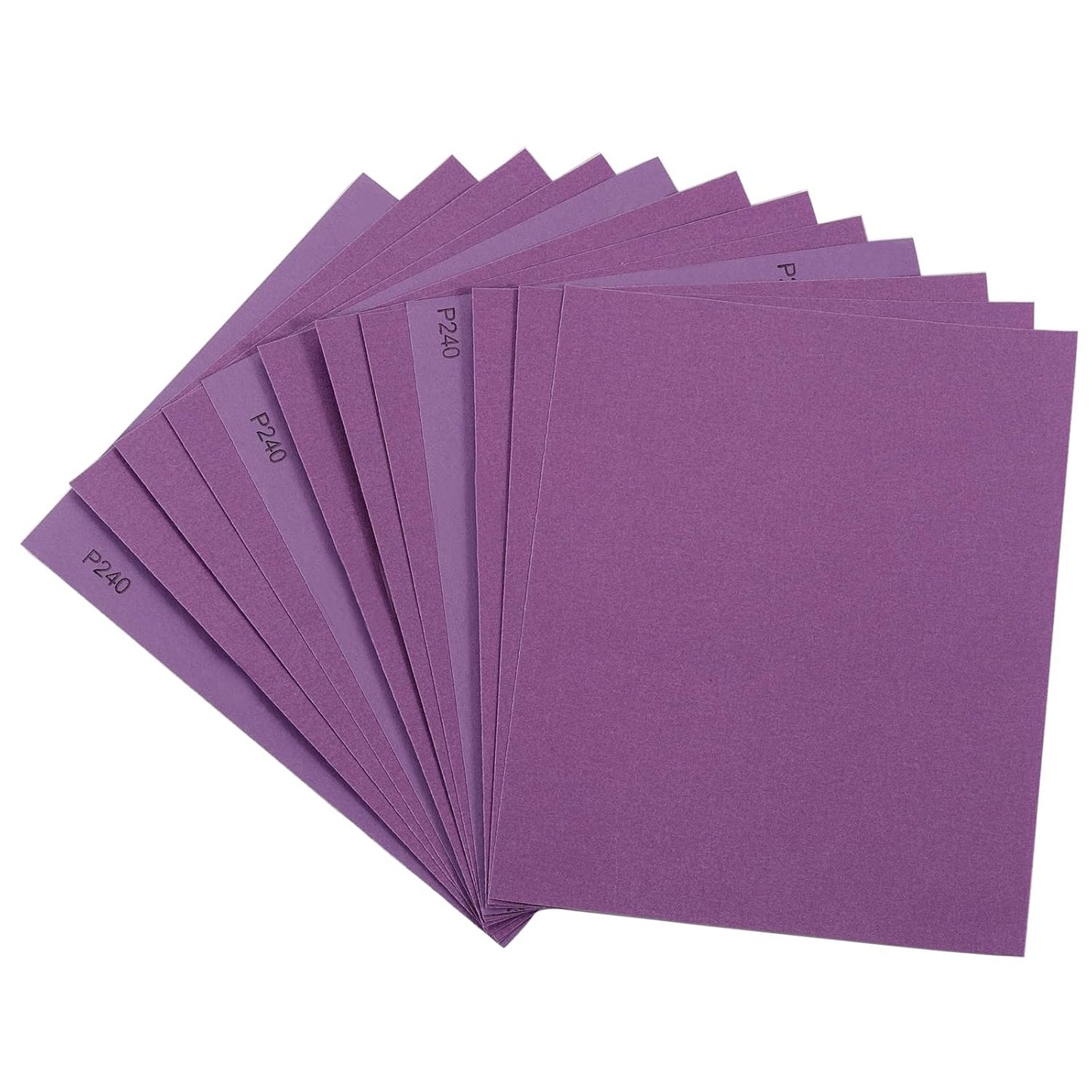 Sandpaper 10Pcs, 240 Grit Sandpaper, Wet Dry Sandpaper Sheets 9 X 11 Inch, White Fused Alumina Abrasive, Fine Sander Paper for Wood Furniture Finishing, Metal Sanding, Automotive Polishing