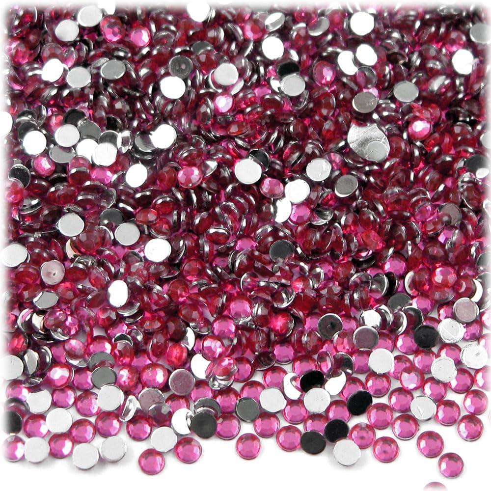 The Crafts Outlet 1,440pc Rhinestones Round 3mm (10ss) Flatback Light Blue LBL