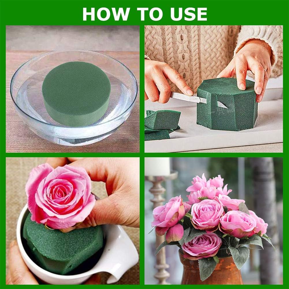 CCINEE Round Floral Foam,Wet Florist Foam Block Flower Arrangement Supplies for Craft Project,Pack of 20