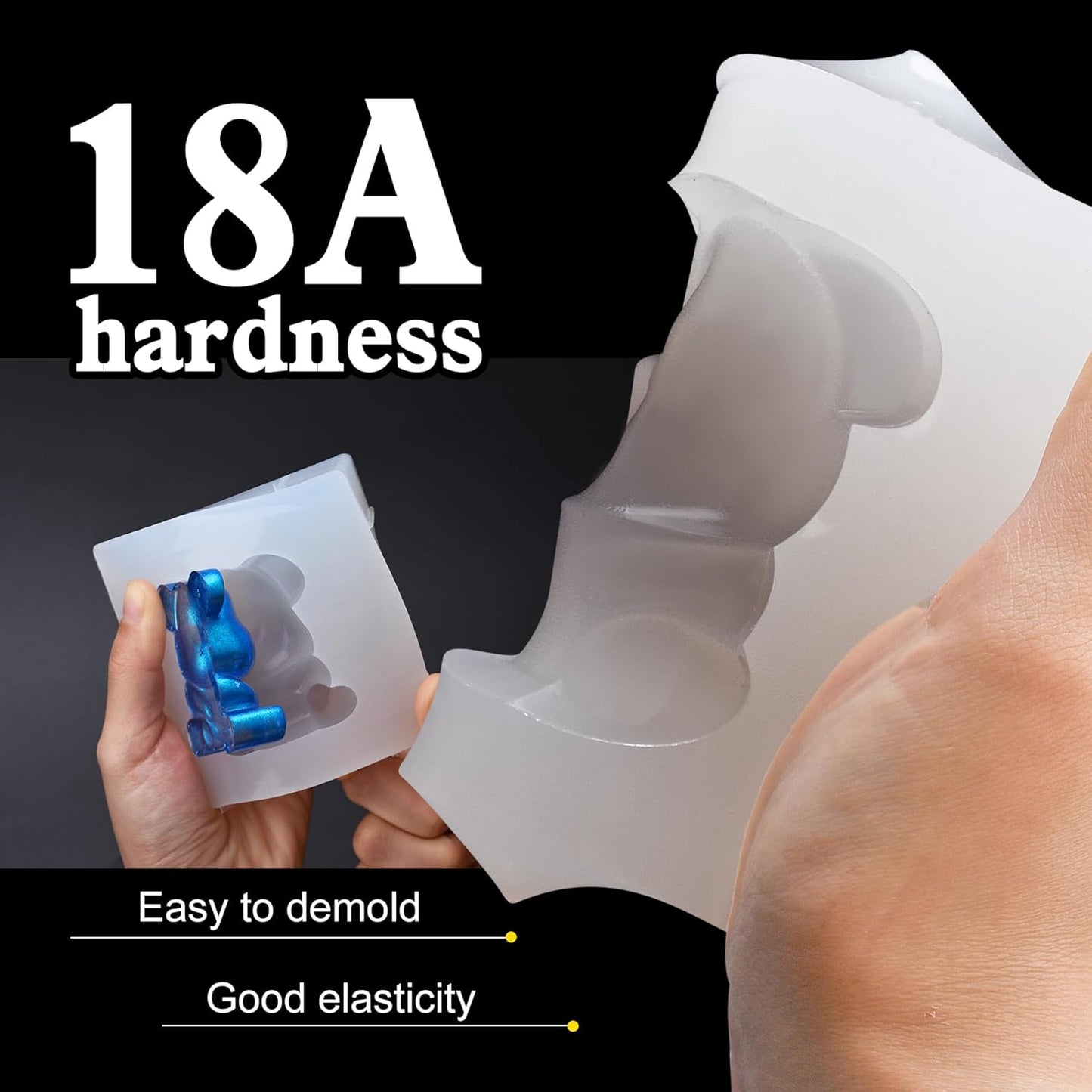Silicone Mold Making Kit - 150oz Elastic Liquid Silicone Rubber for Making Silicone Mold, Casting - Fast Cured Translucent 18A Molding Silicone for DIY Resin Molds, Candle Molds, Soap Mold, Crafts