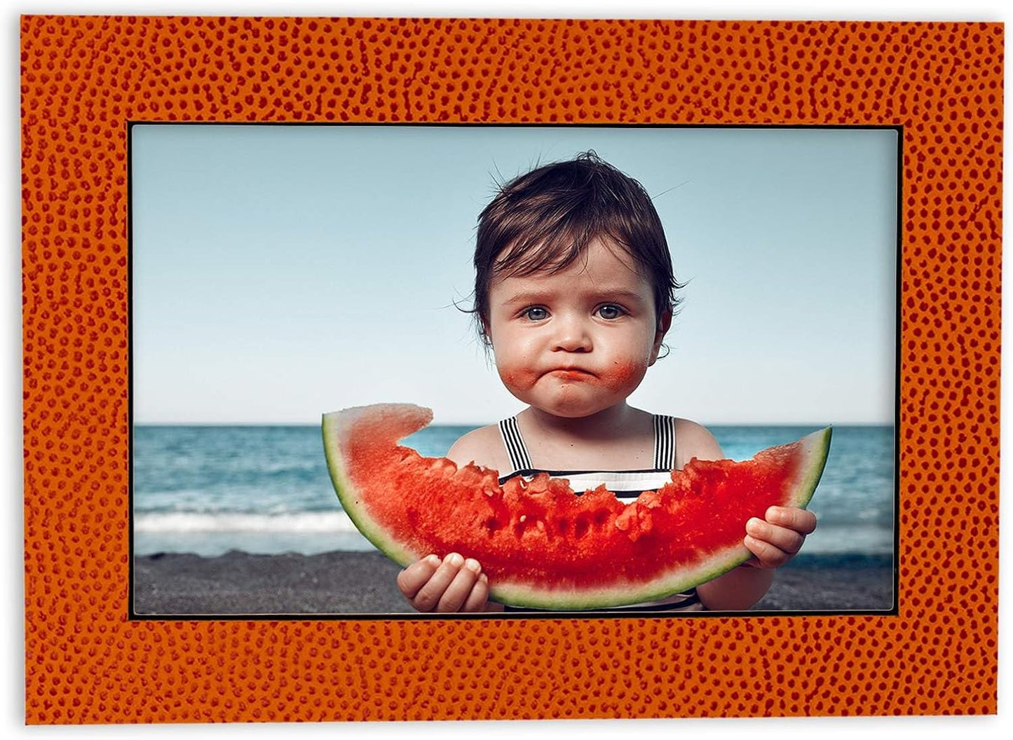 8x10 Mat Bevel Cut for 6x8 Photos - Acid Free Basketball Texture Precut Matboard With Backing Board and Crystal Clear, Self Seal Photo Mat Bag - For Pictures, Photos, Framing - 4-ply Thickness