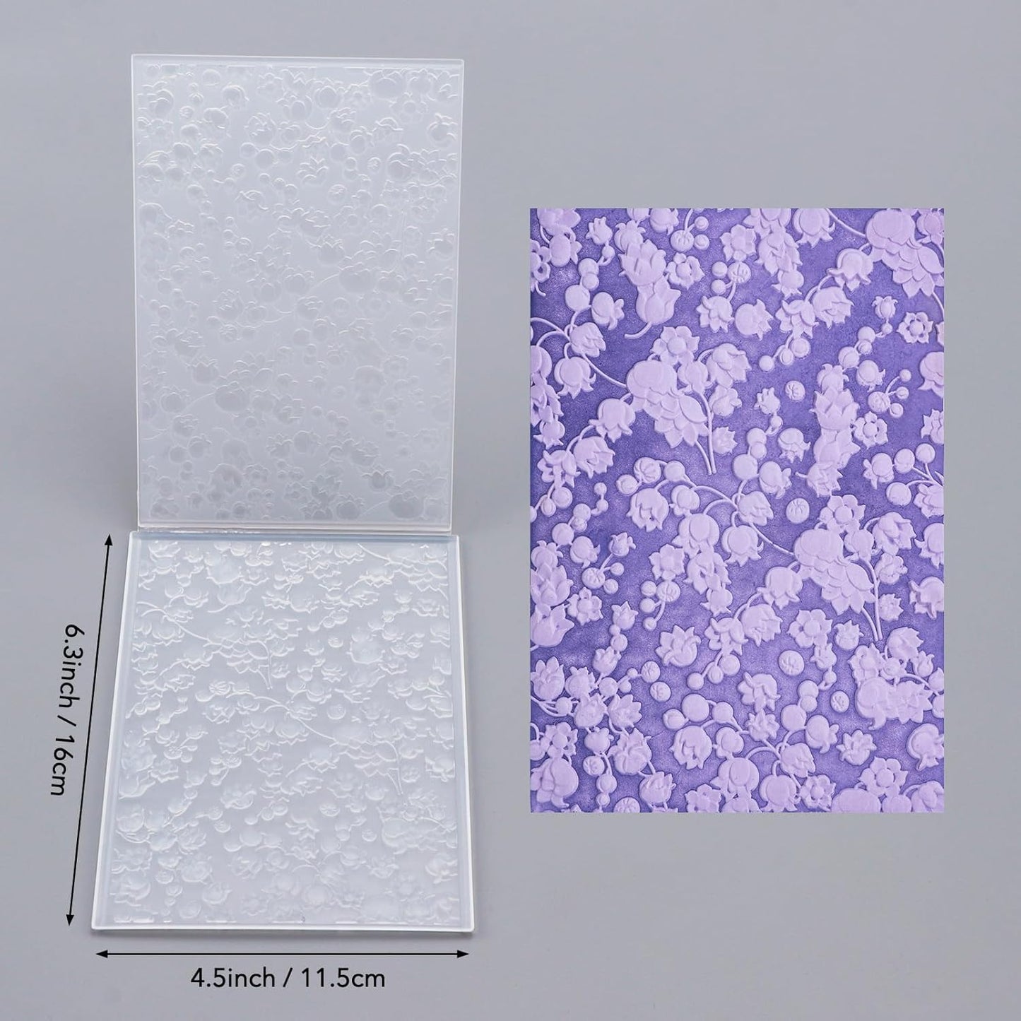 BAOFALI 3D Embossing Folder for Card Making,Beautiful Flower Plastic Texture Fades Embossing Folder Template for Scrapbooking Cardstock Album DIY Decoration Paper Crafting 6.3x4.5inch