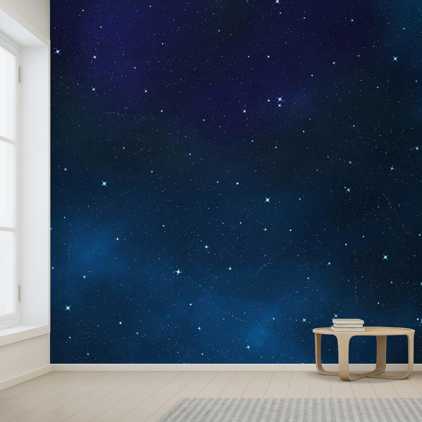 wall26 Wall Sticker/Wall Mural Beautiful Scenery of The Starry Night, Not Peel and Stick, Non-Woven Wallpaper Decorative for Bedroom, Living Room, Office - 120x144 inches